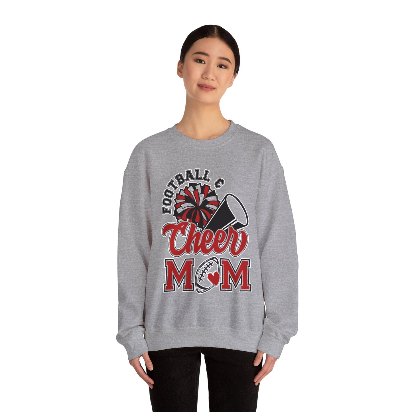 Football and Cheer Mom - Unisex Heavy Blend™ Crewneck Sweatshirt
