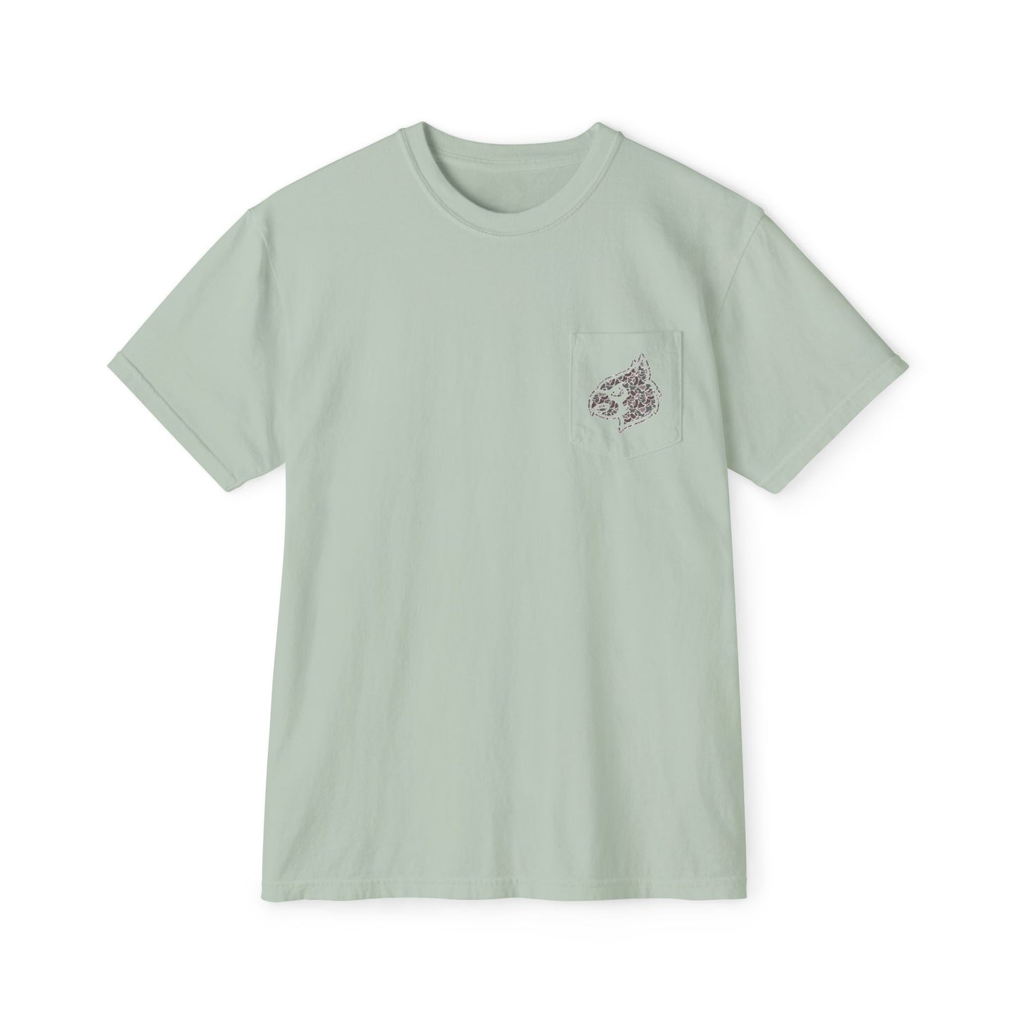 Unisex Pocket T-Shirt Cardinal + HG - Comfort Colors Tshirt