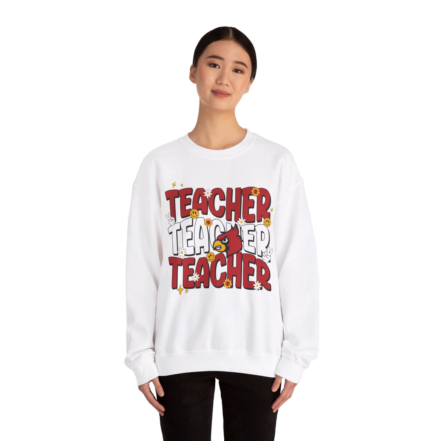Groovy Teacher 3 - Unisex Heavy Blend™ Crewneck Sweatshirt