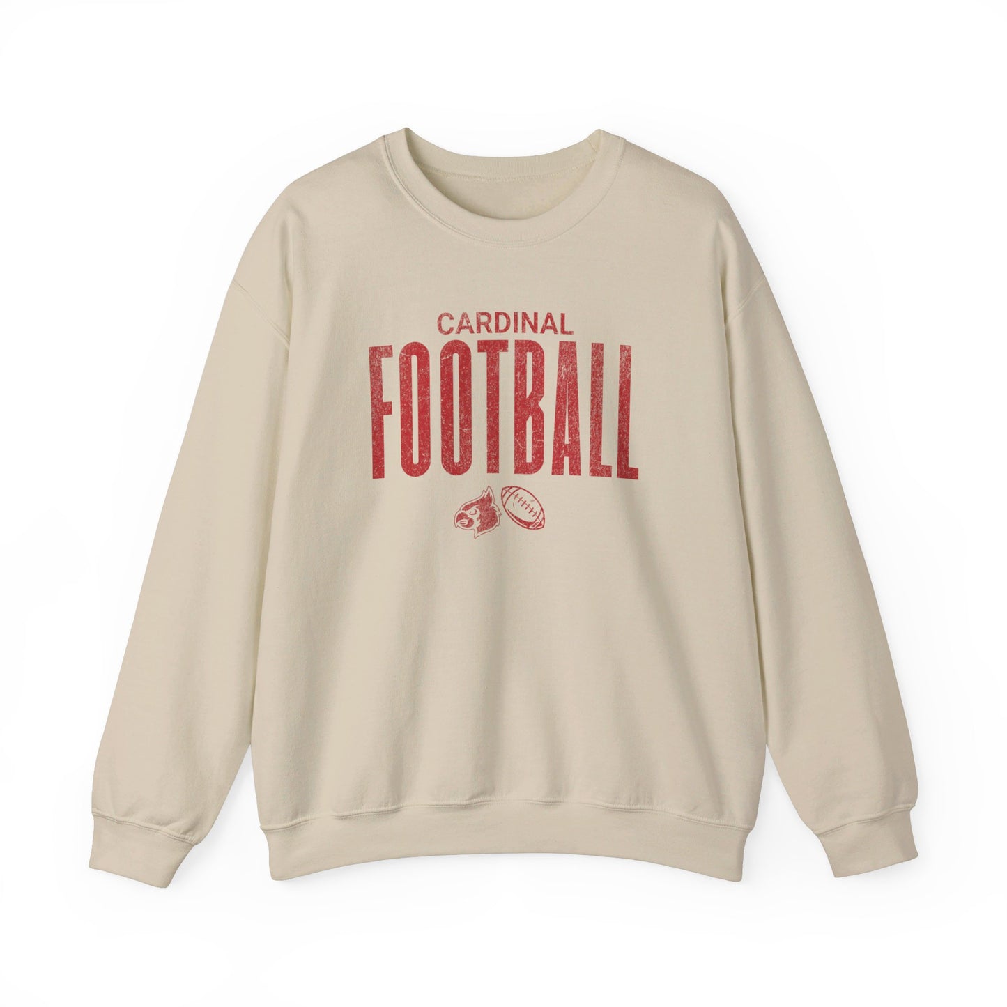 Vintage Cardinal Football - Unisex Heavy Blend™ Crewneck Sweatshirt