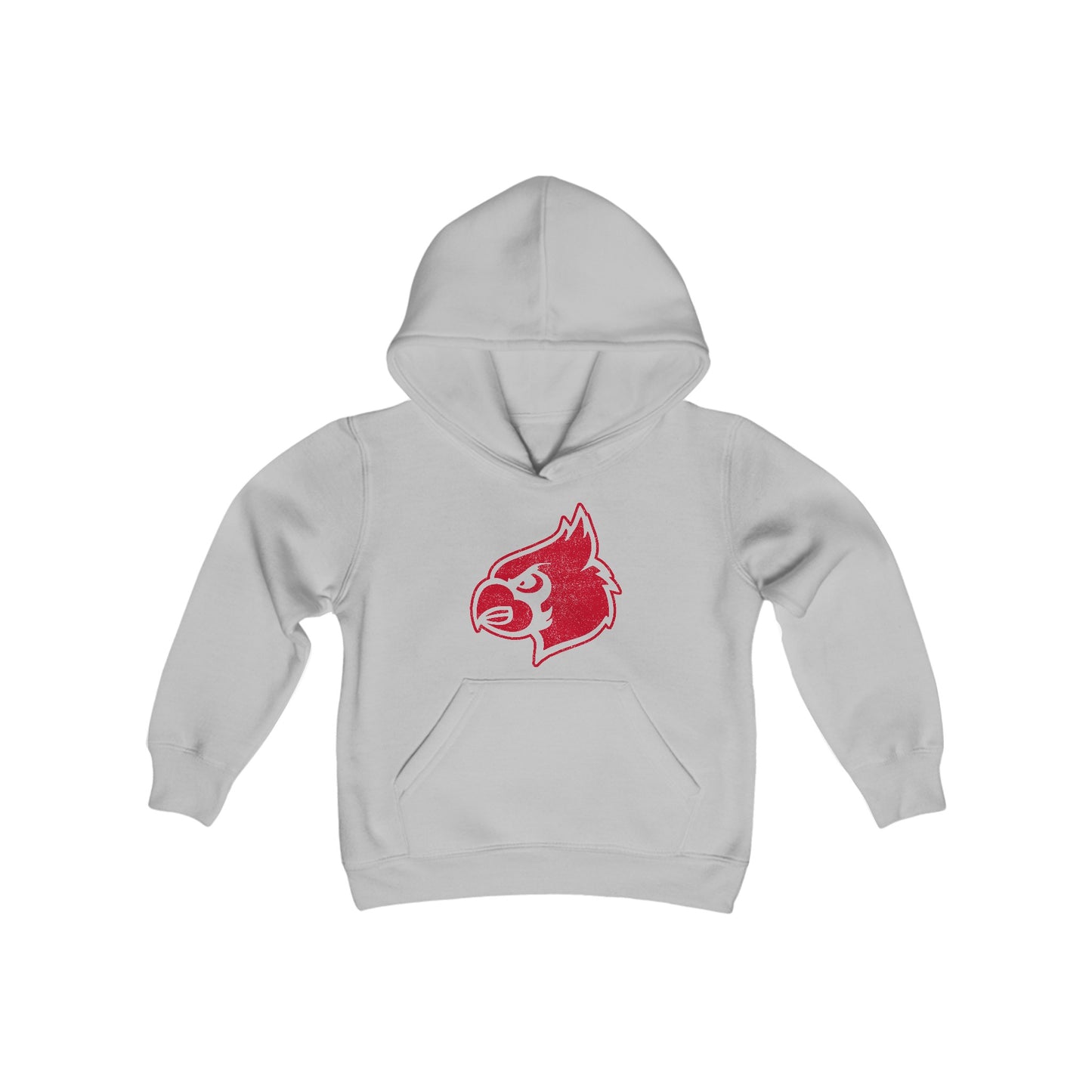 Distressed Cardinal - Youth Heavy Blend Hooded Sweatshirt