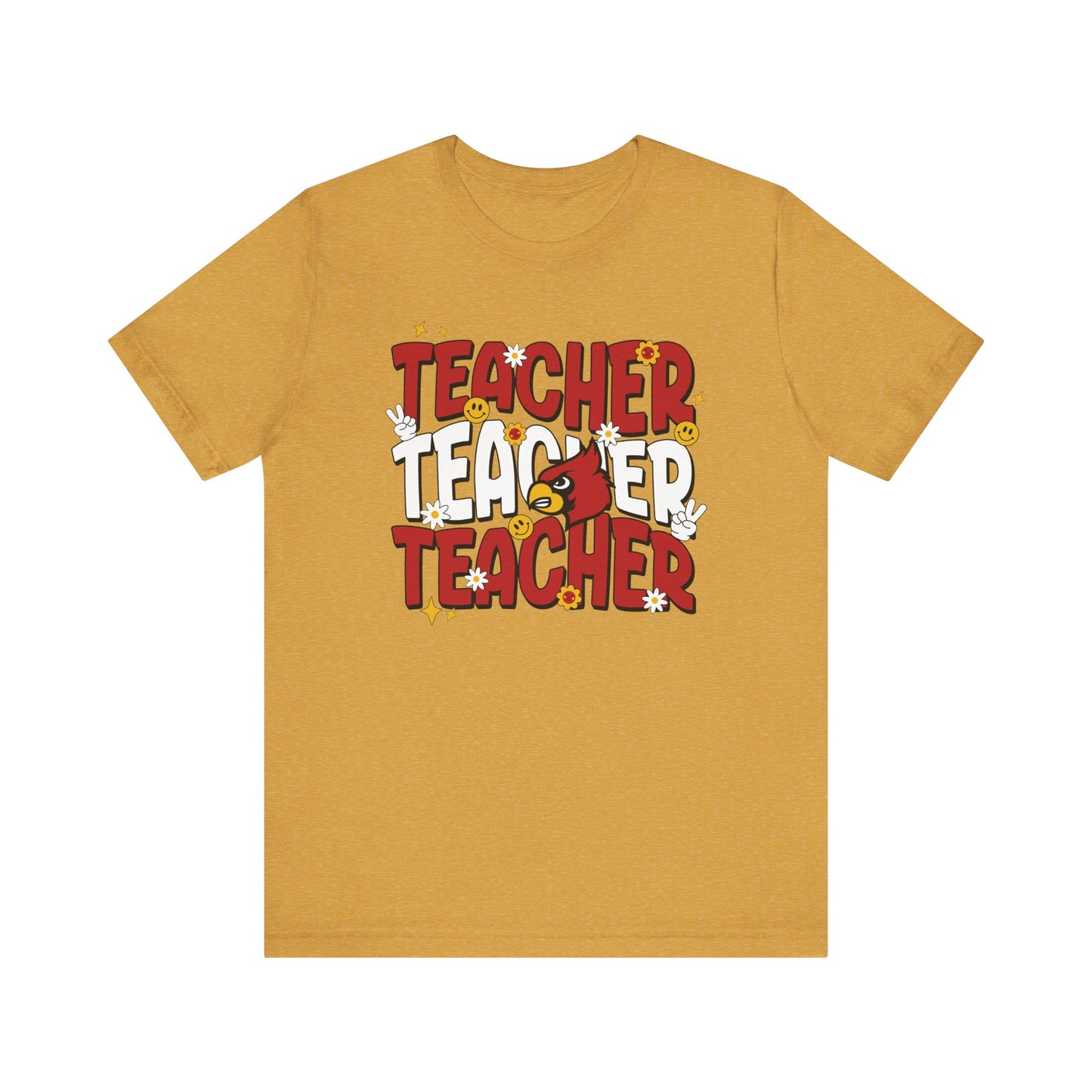 Groovy Teacher 3 - Bella + Canvas Short Sleeve Tee