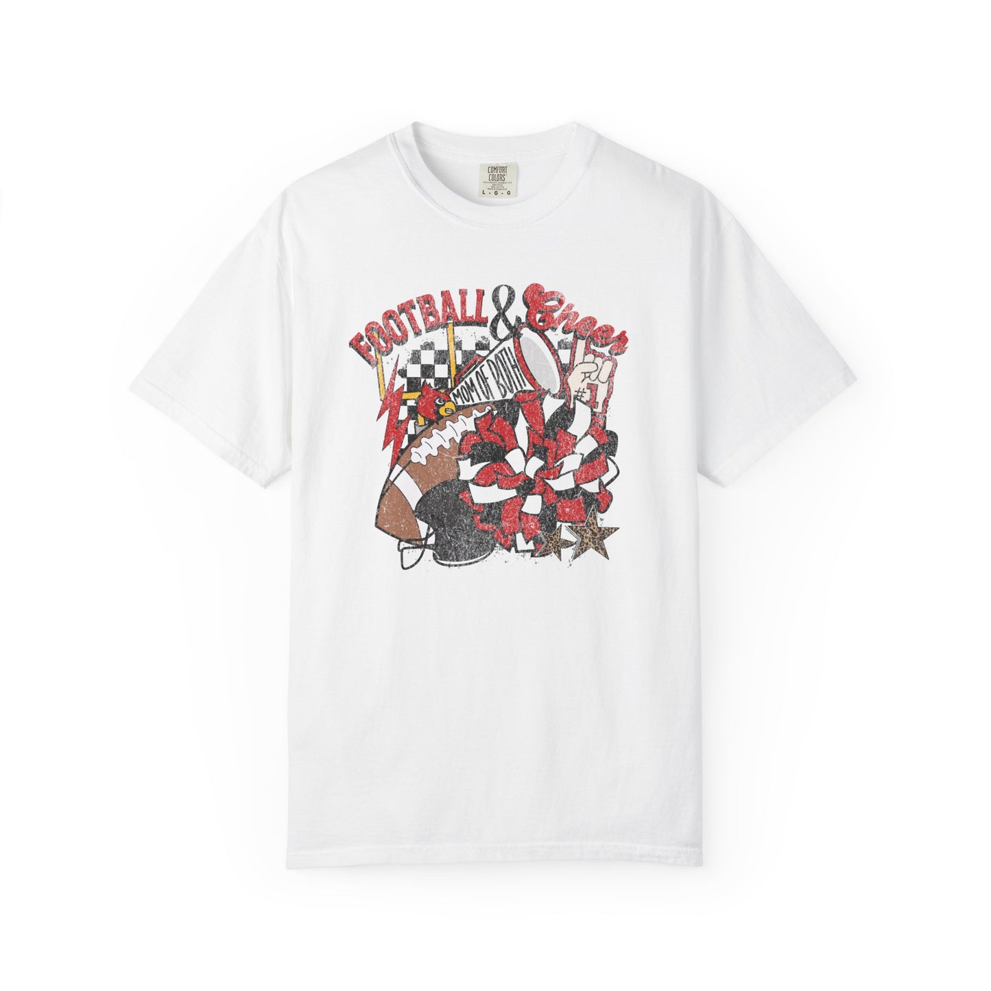 Cheer and Football Mom of Both - Comfort Colors T Shirt