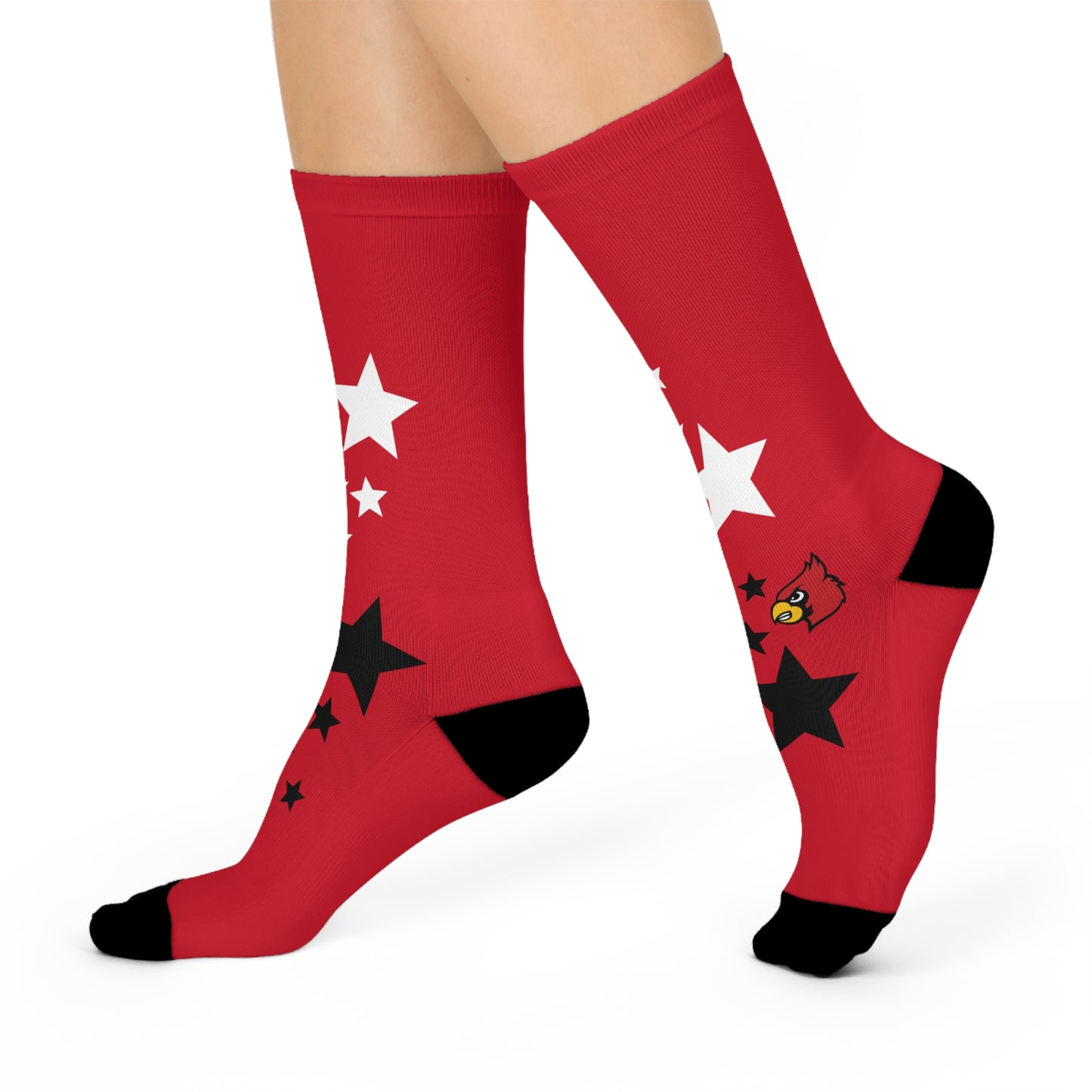 Cardinals Stars - Red Cushioned Crew Socks