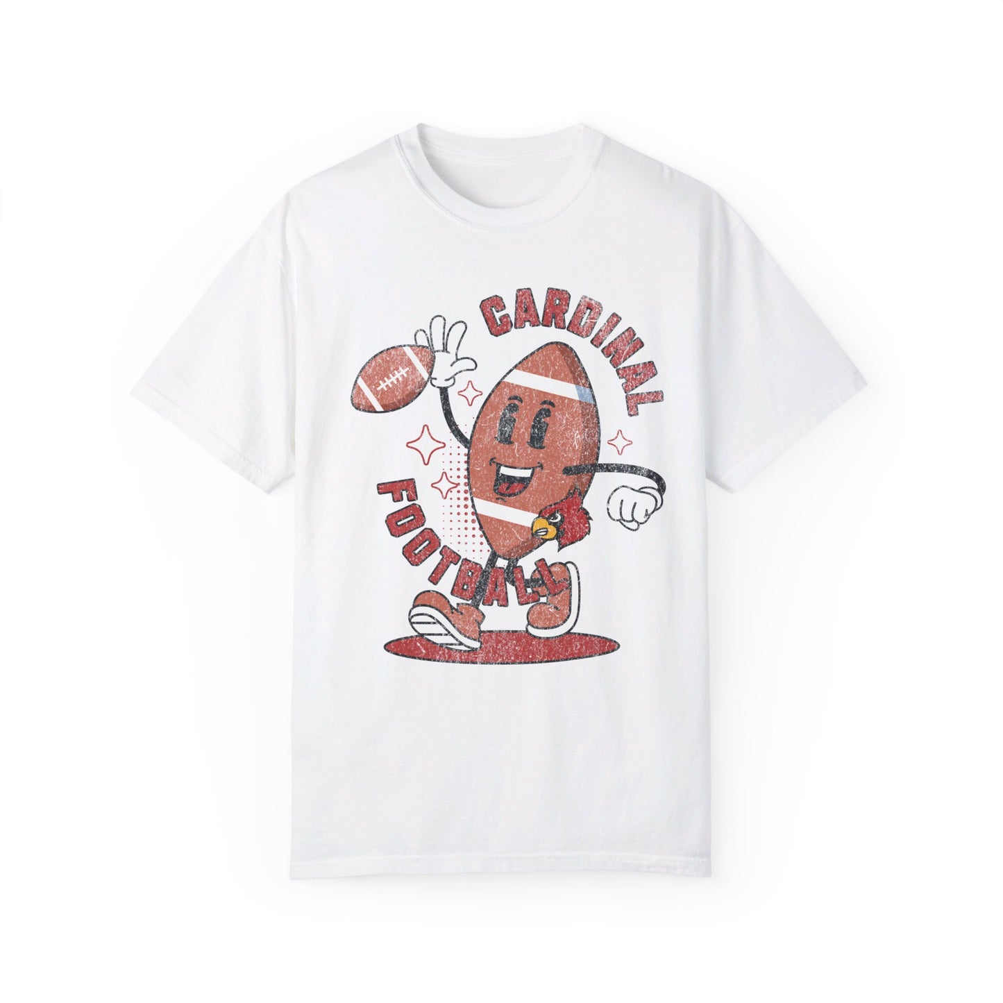 Retro Cardinal Football - Comfort Colors T-shirt