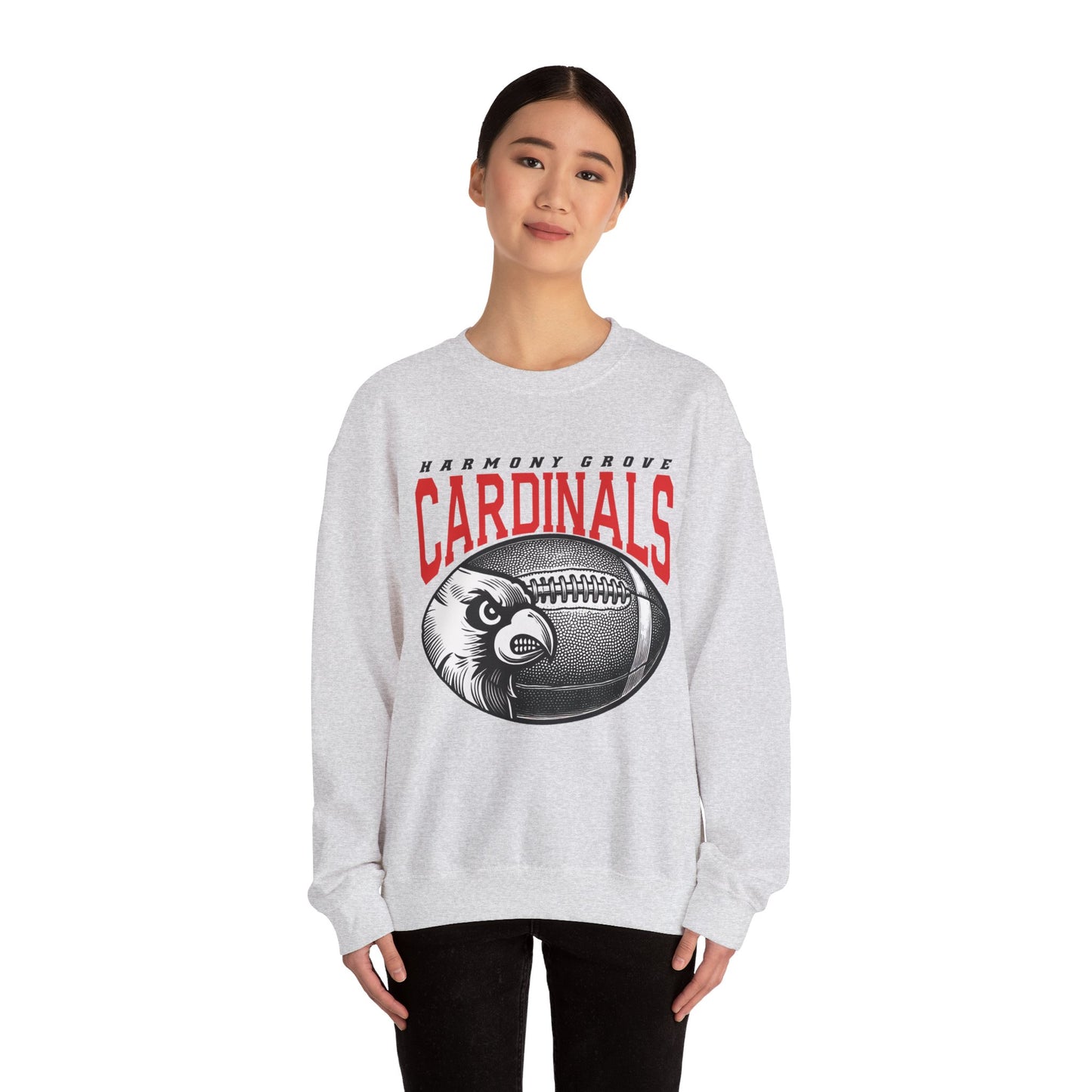 Harmony Grove Cardinals Football Inset - Heavy Blend™ Crewneck Sweatshirt