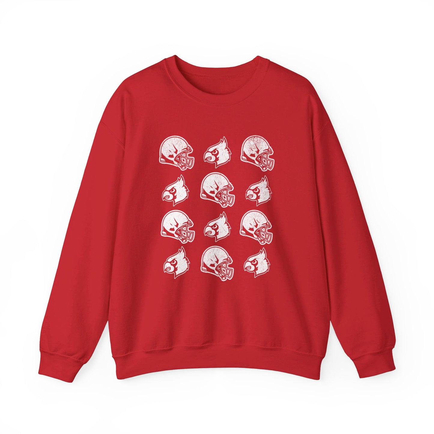 Vintage Helmets and Cardinals - Unisex Heavy Blend™ Crewneck Sweatshirt