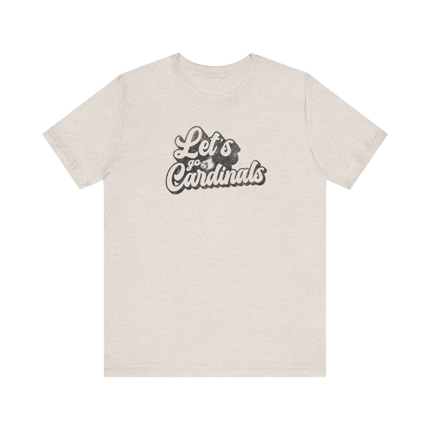 Vintage Let's Go Cardinals - Bella + Canvas Short Sleeve Tee