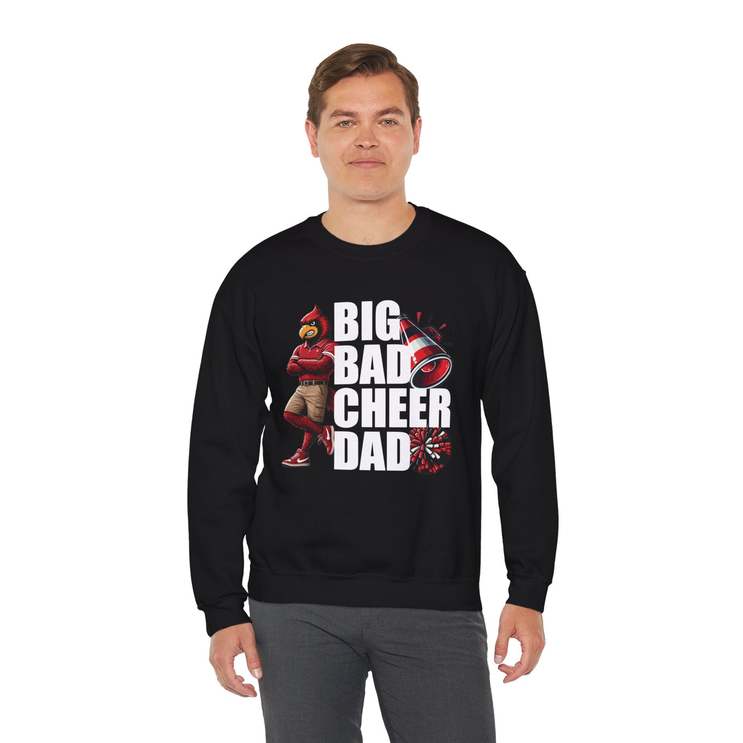 Big Bad Cheer Dad - Unisex Heavy Blend™ Crewneck Sweatshirt