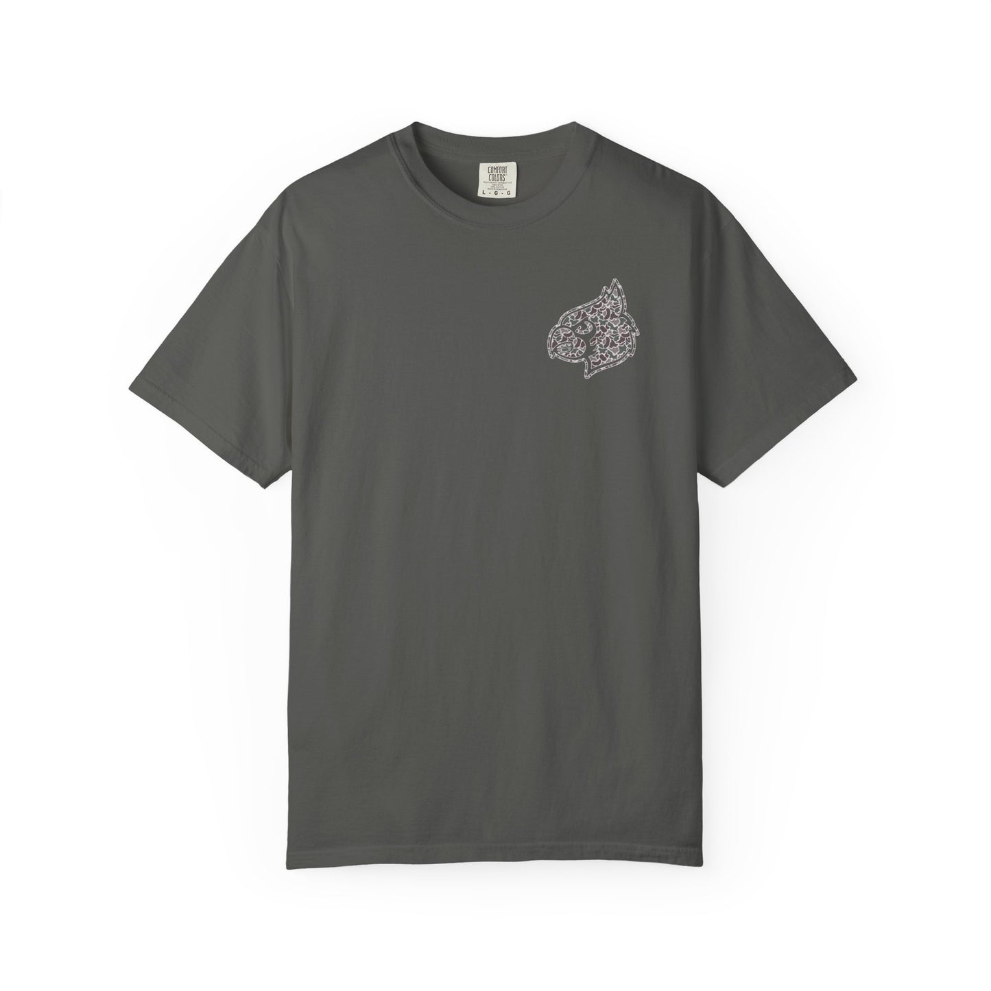 Old School Camo Cardinal Pocket + HG Cardinals - Comfort Colors T Shirt