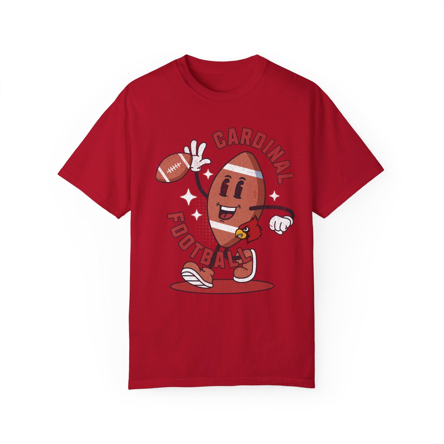 Retro Cardinal Football - Comfort Colors T-shirt