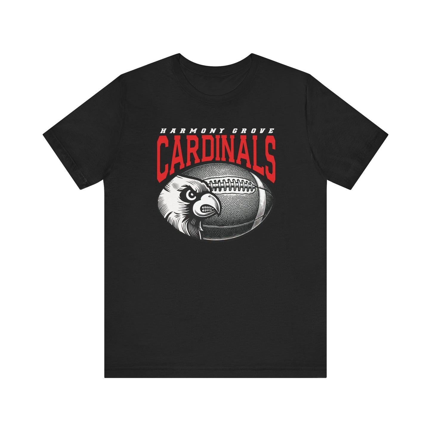 HG Cardinals Football Mascot Inset - Bella + Canvas Short Sleeve Tee