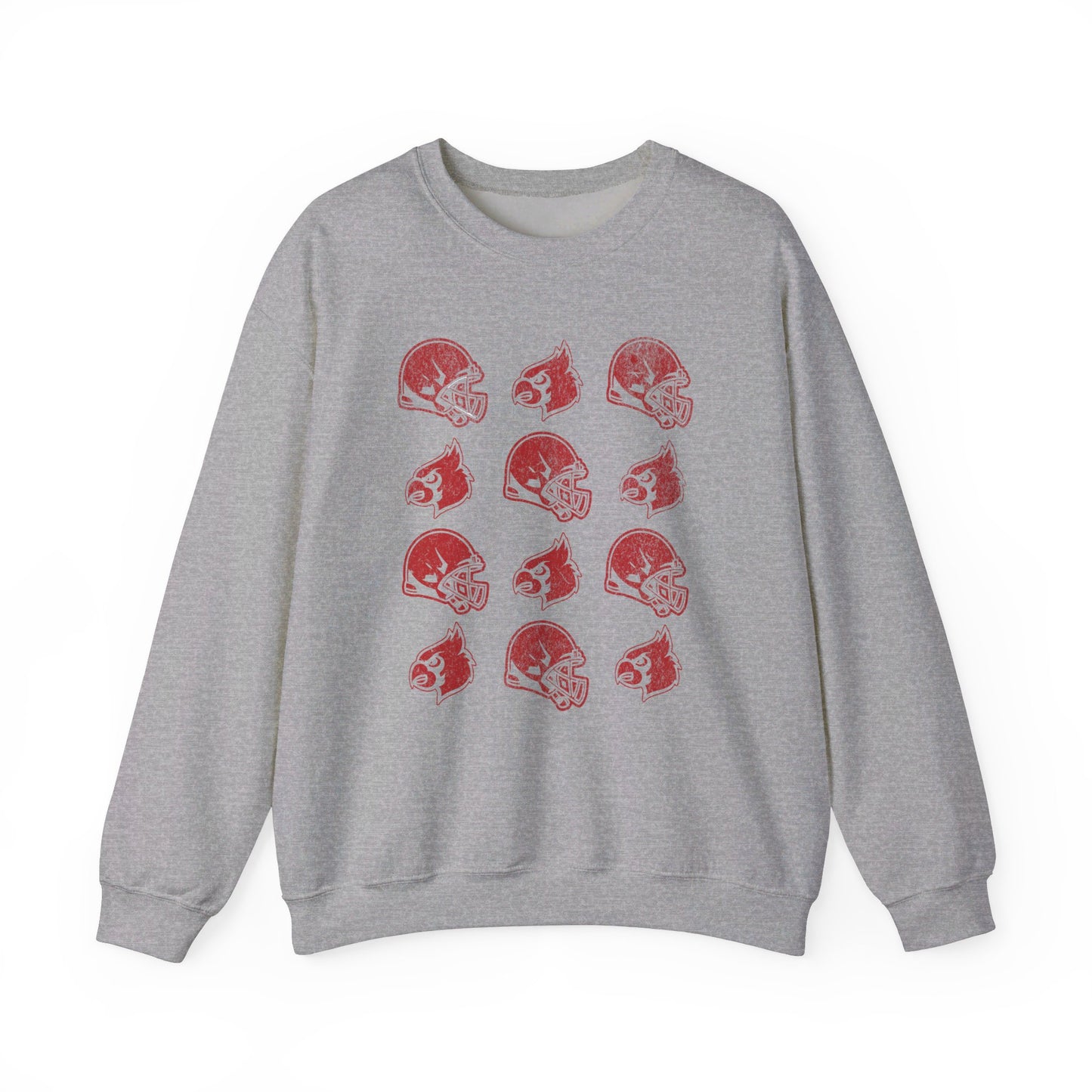 Vintage Helmets and Cardinals - Unisex Heavy Blend™ Crewneck Sweatshirt