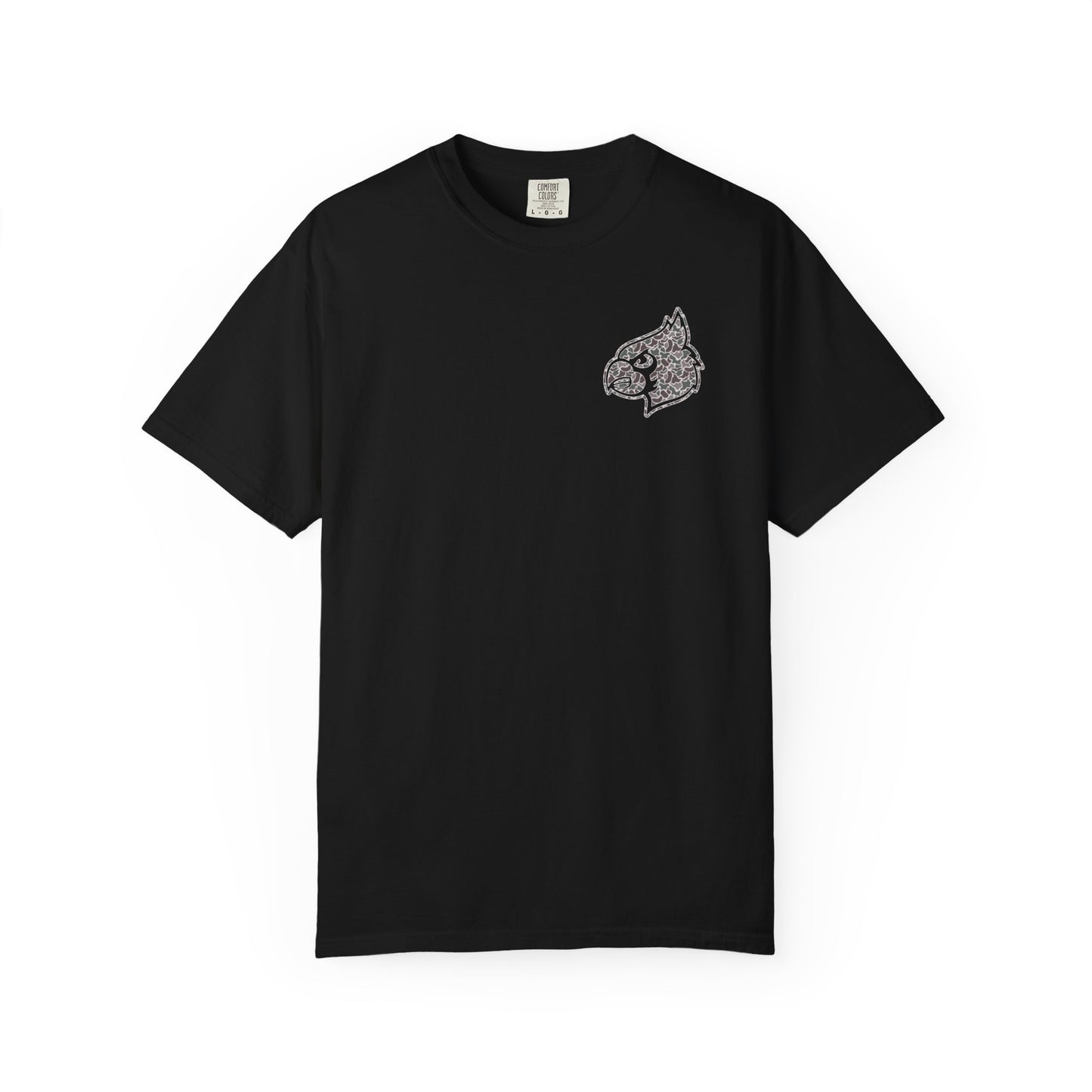 Old School Camo Cardinal Pocket + HG Cardinals - Comfort Colors T Shirt
