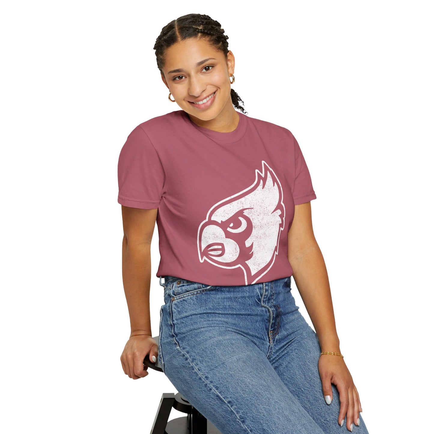 Distressed Filled Cardinal - Comfort Colors T-shirt