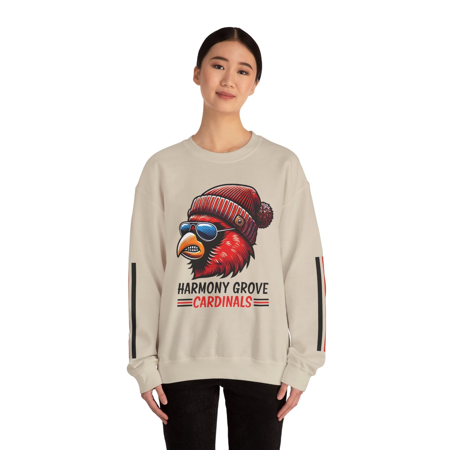 Hipster Harmony Grove Cardinal - Unisex Heavy Blend™ Crewneck Sweatshirt