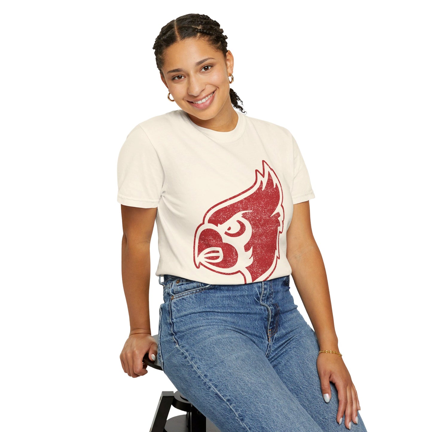 Distressed Filled Cardinal - Comfort Colors T-shirt