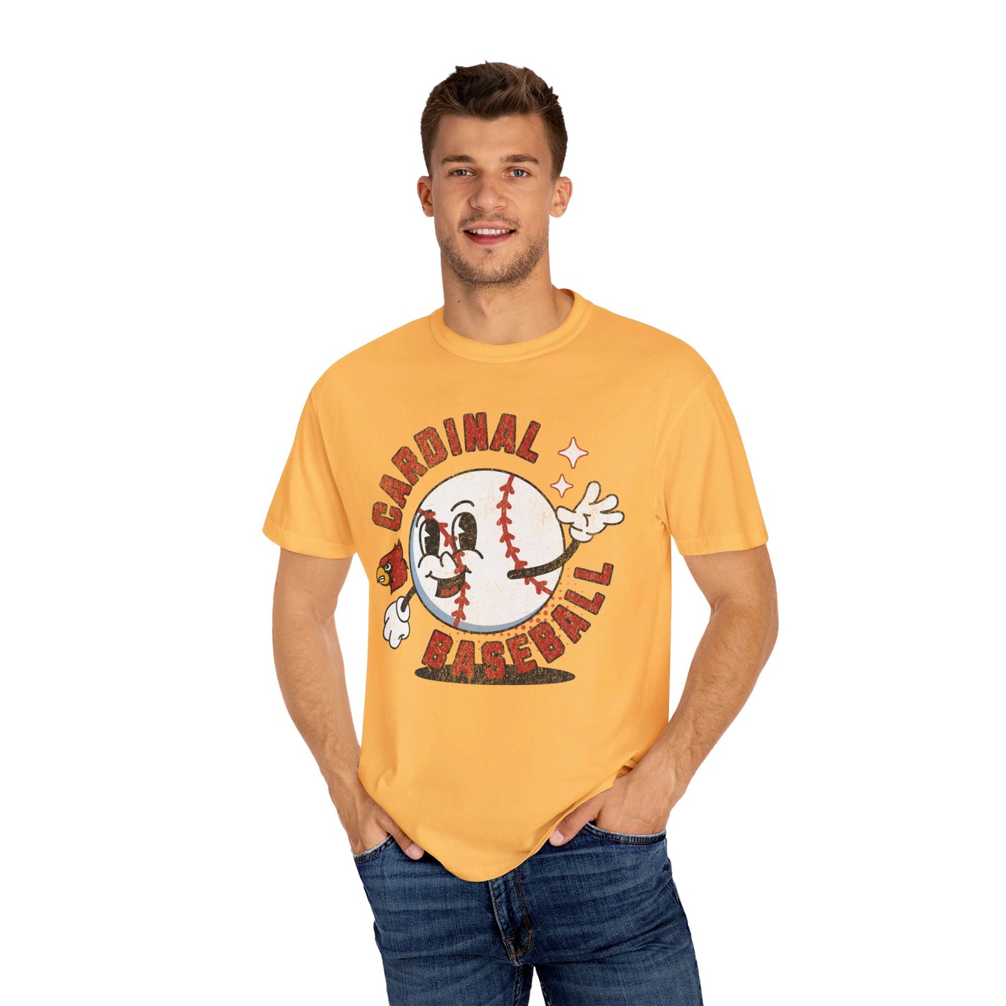 Retro Cardinal Baseball - Comfort Colors T-shirt
