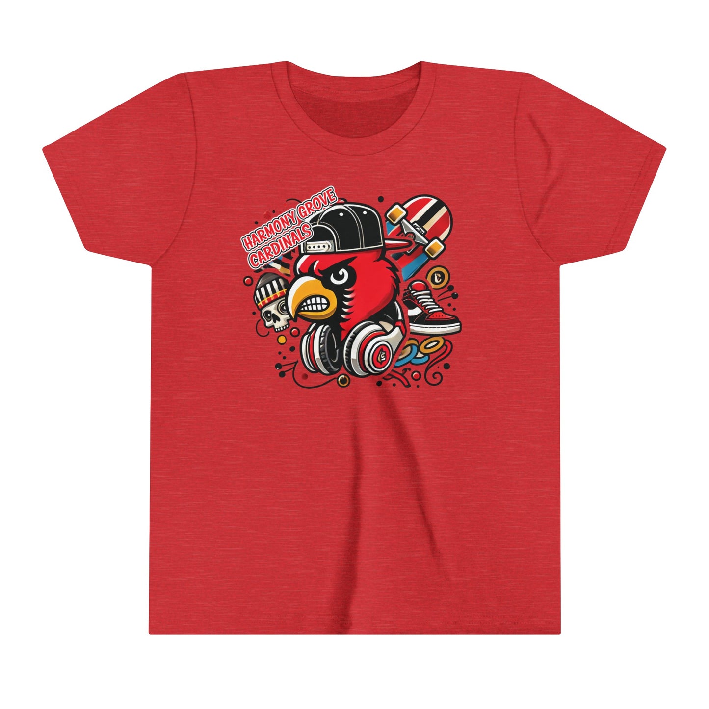 Skater Harmony Grove Cardinal - Bella + Canvas Youth Tee