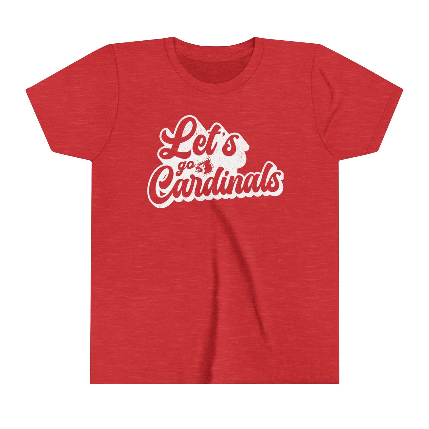 Vintage Let's go Cardinals - Bella + Canvas Youth Tee