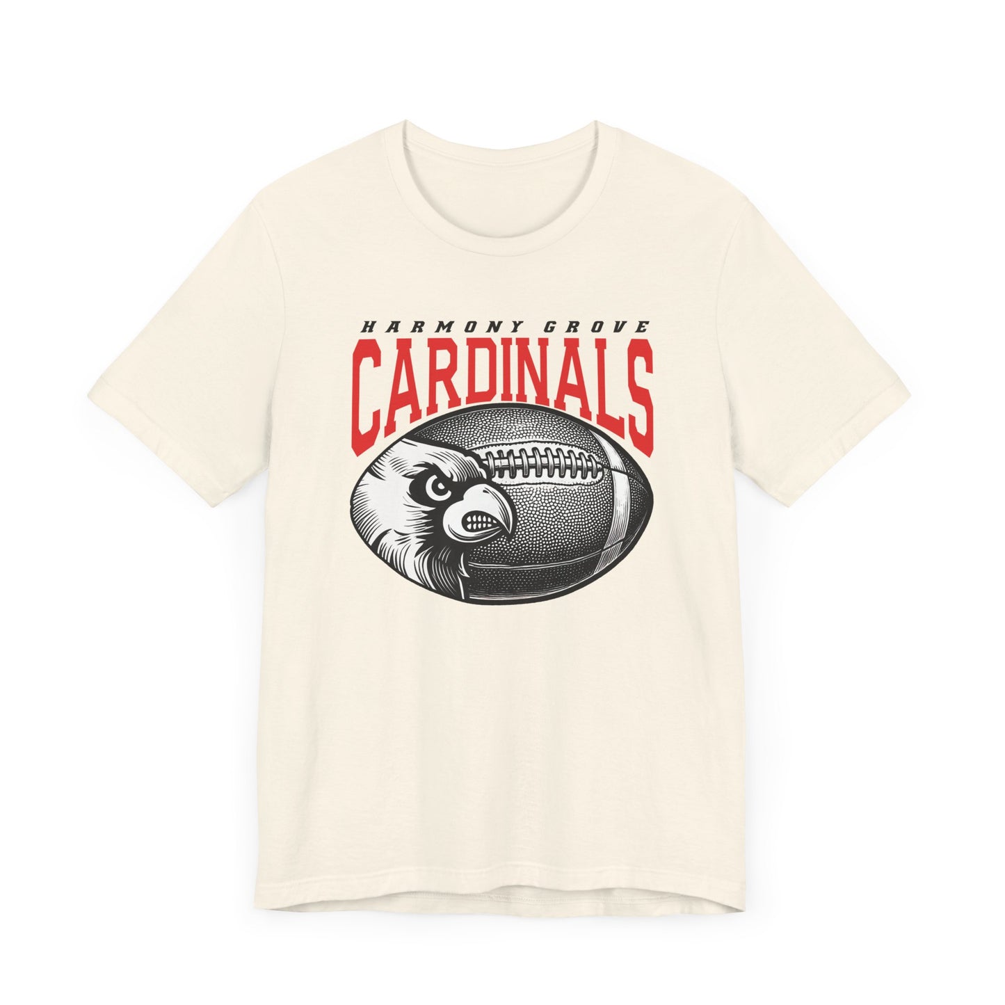 HG Cardinals Football Mascot Inset - Bella + Canvas Short Sleeve Tee