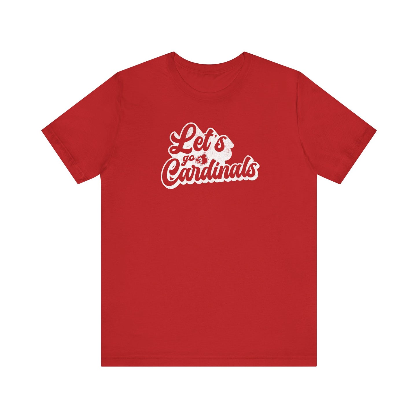 Vintage Let's Go Cardinals - Bella + Canvas Short Sleeve Tee