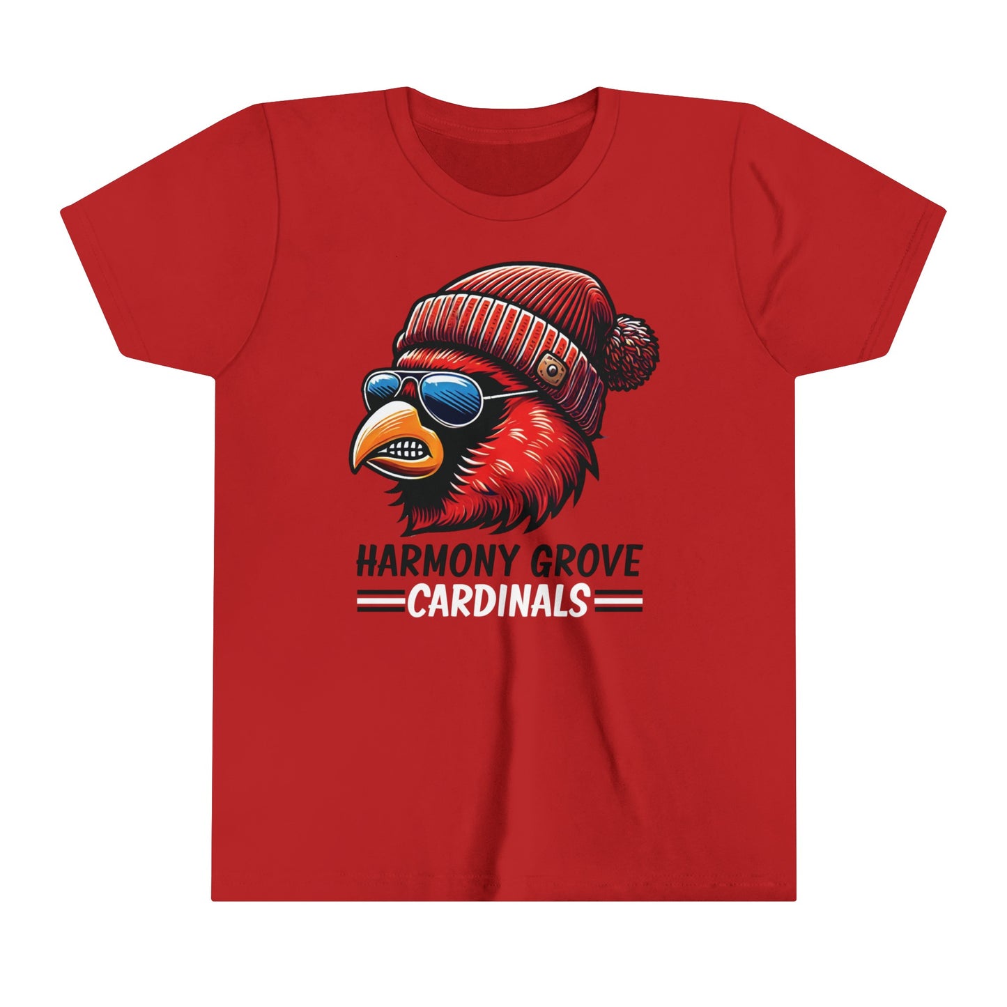 Hipster Harmony Grove Cardinal - Bella + Canvas Youth Tee