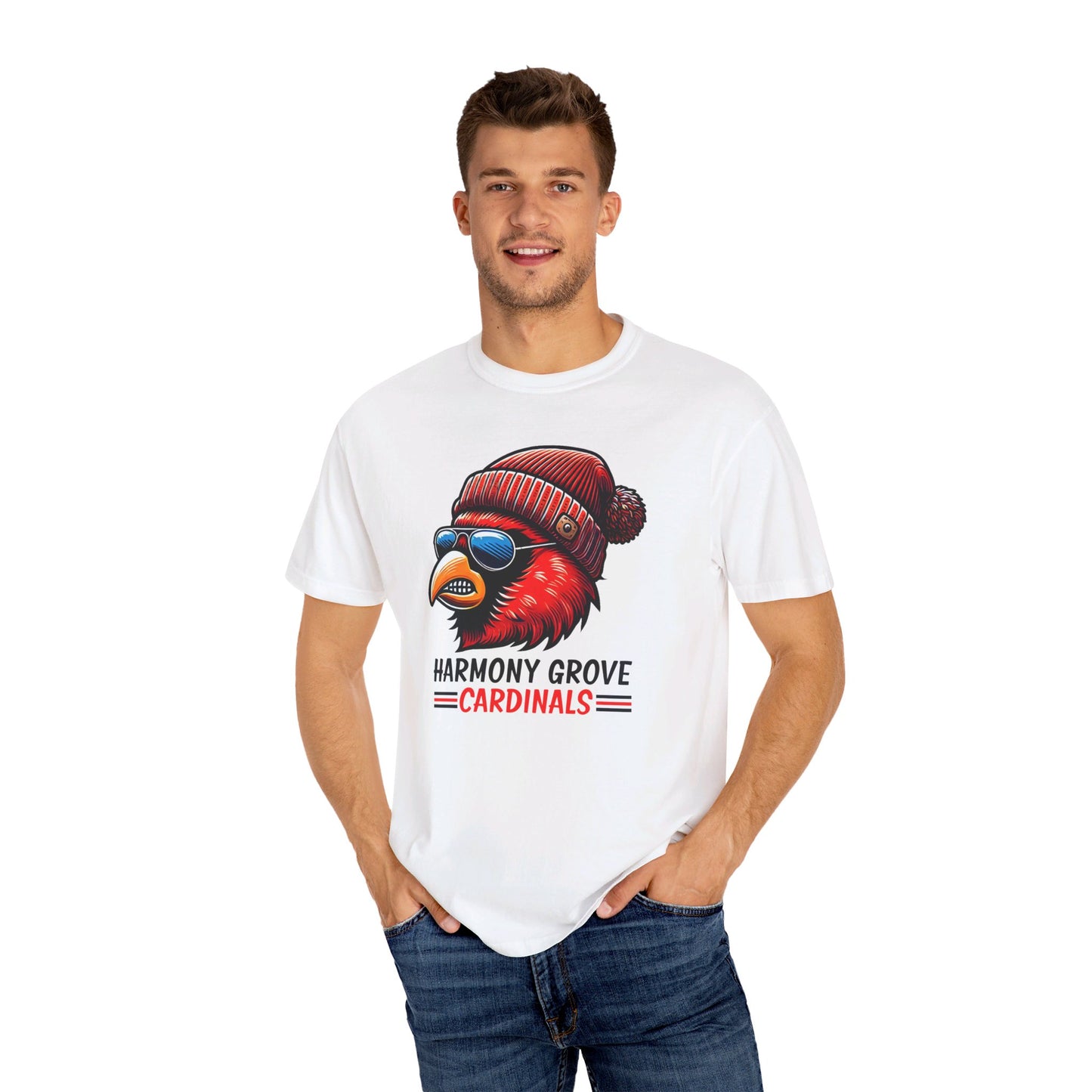 Hipster Harmony Grove Cardinals - Comfort Colors T-shirt