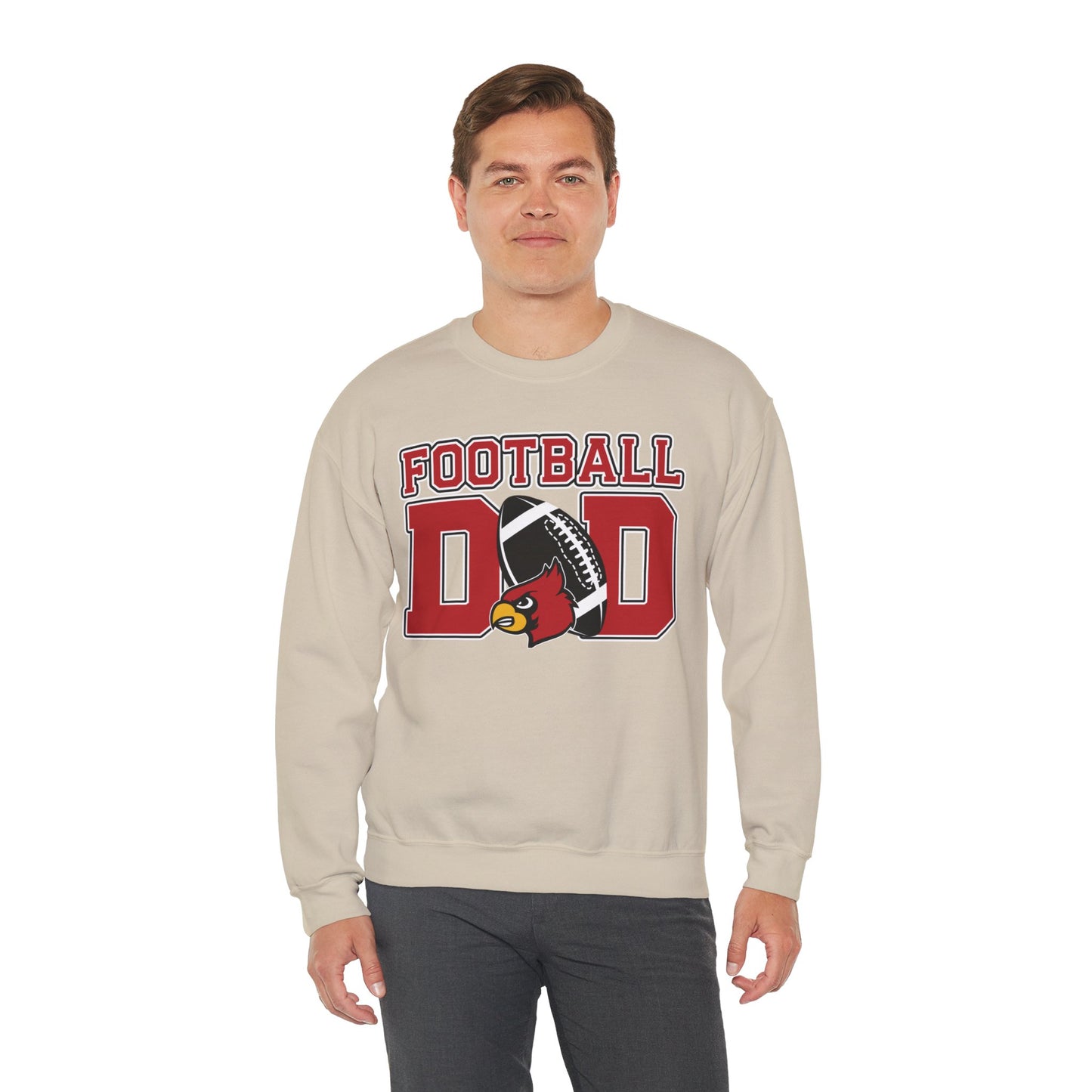 Football Dad Custom Player Name and Number - Unisex Heavy Blend™ Crewneck Sweatshirt