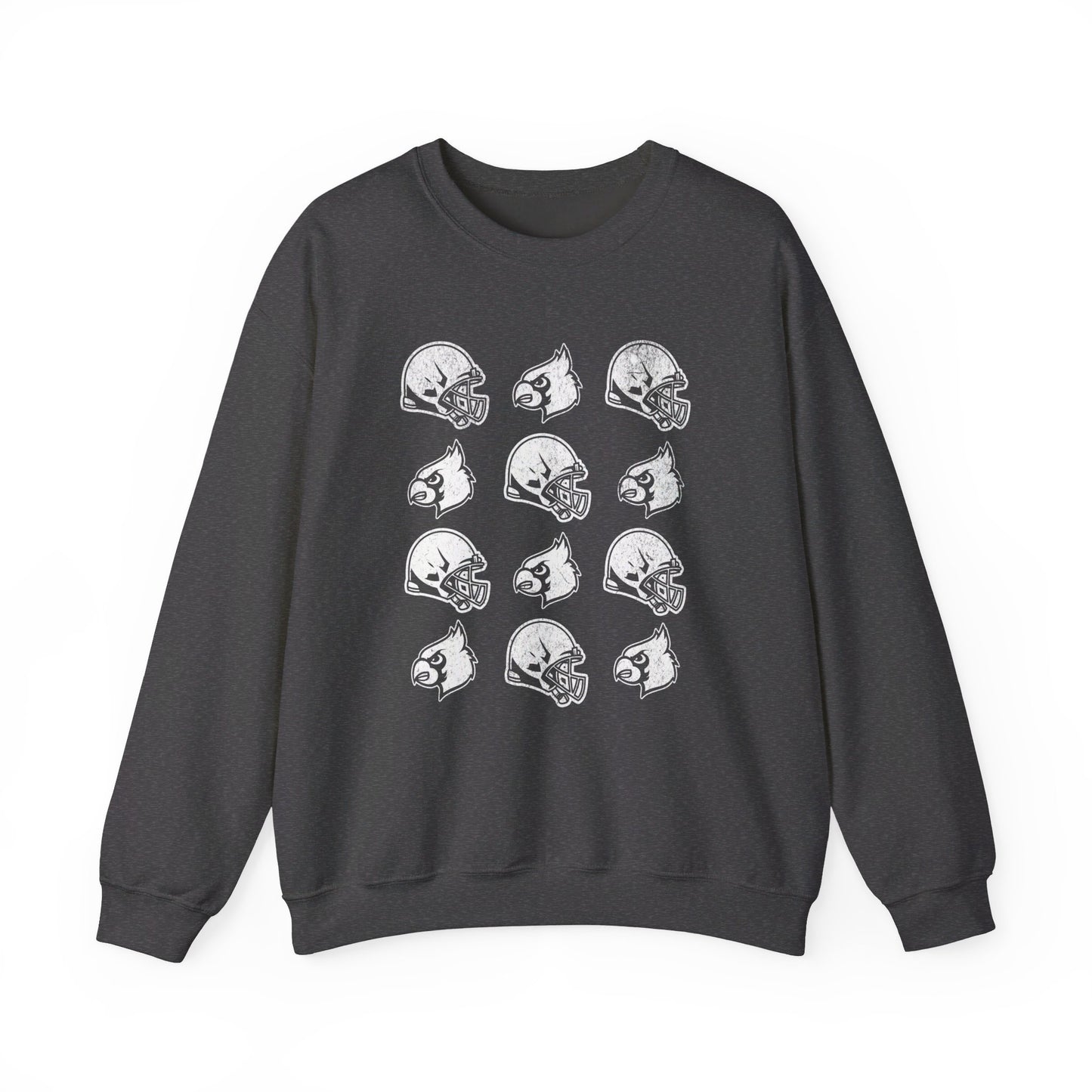 Vintage Helmets and Cardinals - Unisex Heavy Blend™ Crewneck Sweatshirt