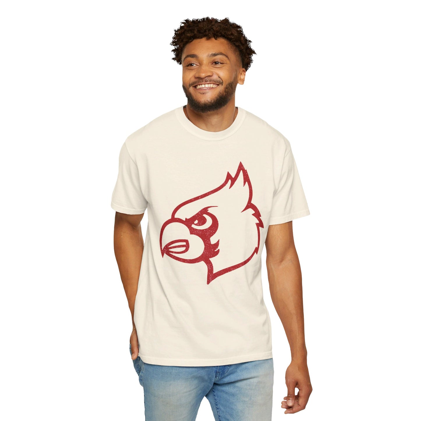 Distressed Cardinal - Comfort Colors T-shirt