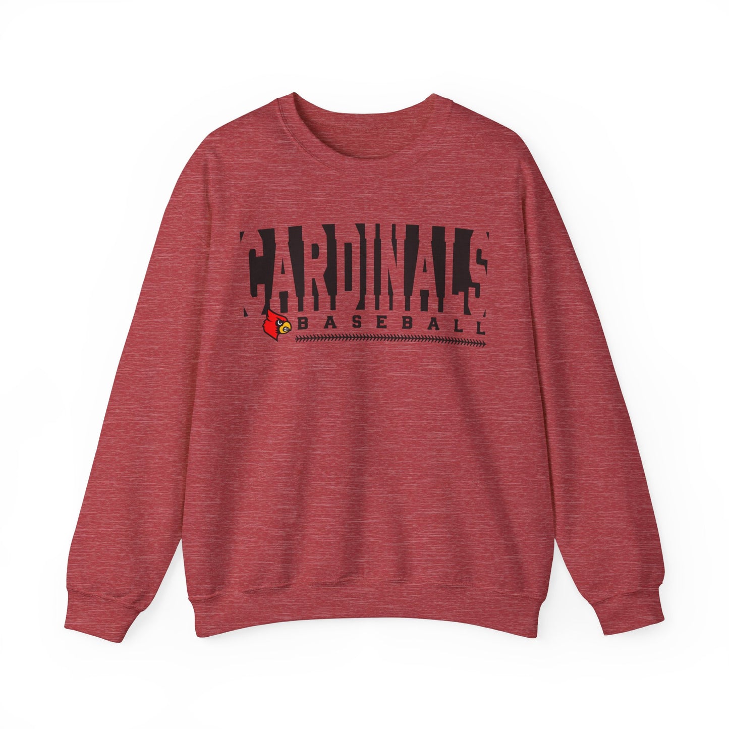 Cardinals Baseball Inset Text - Unisex Heavy Blend™ Crewneck Sweatshirt