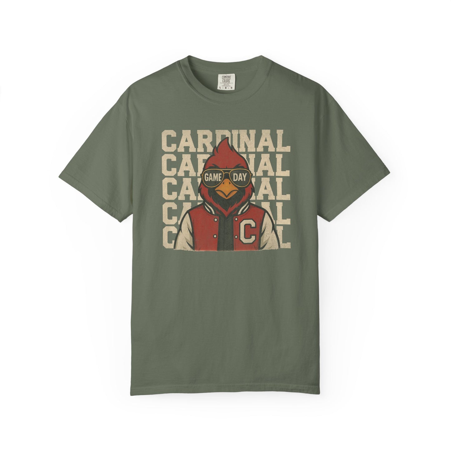 Cardinal Game Day Distressed - Comfort Colors T Shirt