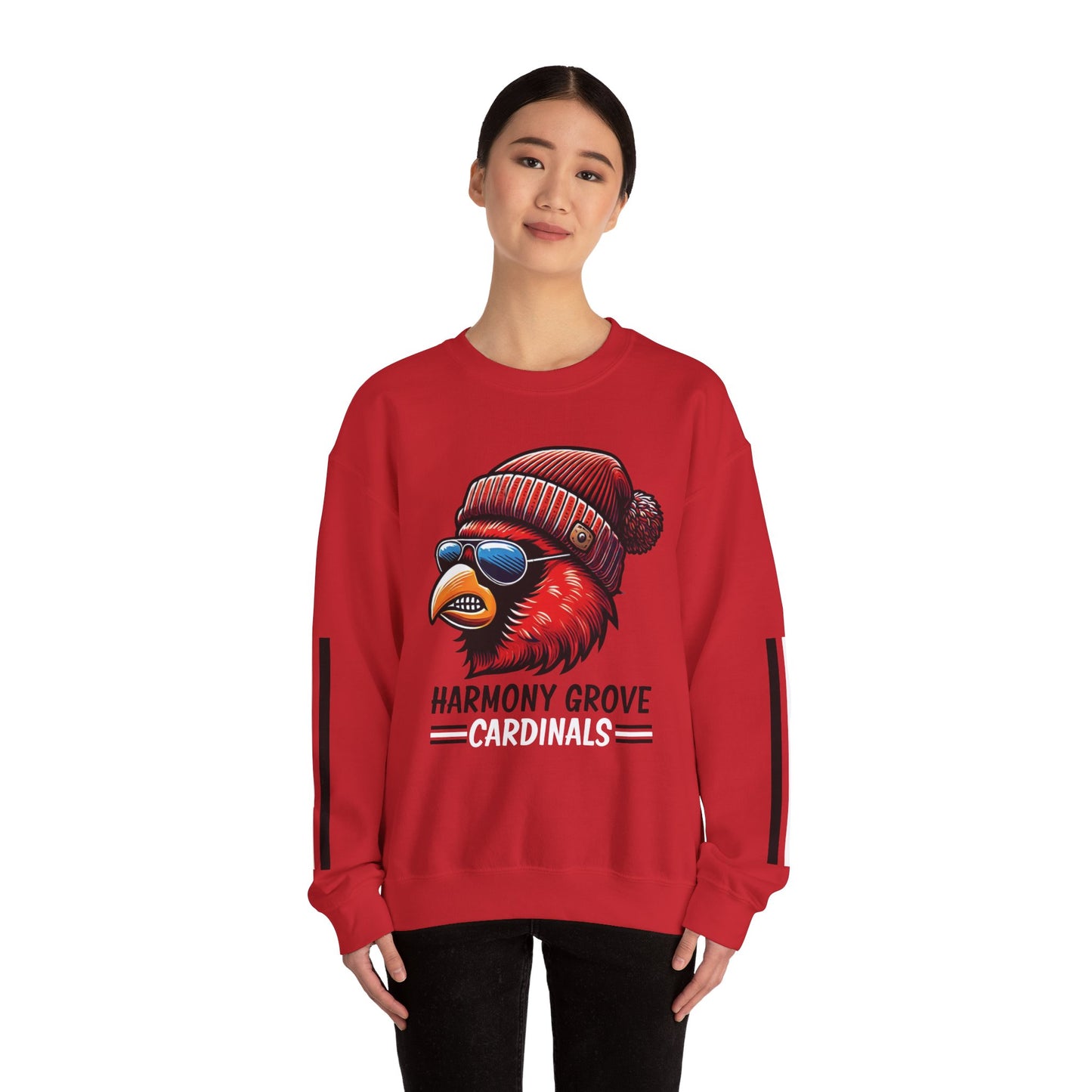 Hipster Harmony Grove Cardinal - Unisex Heavy Blend™ Crewneck Sweatshirt