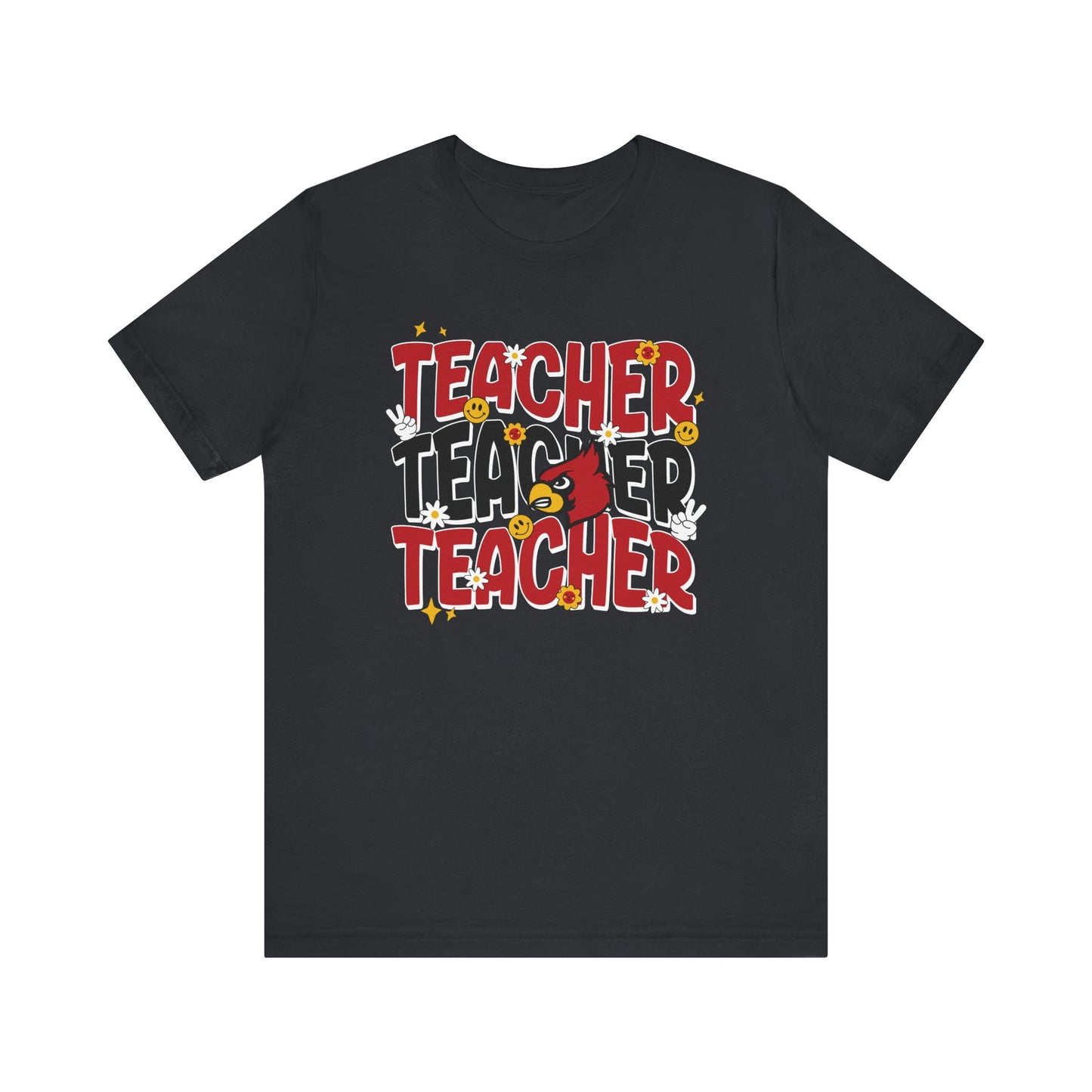 Groovy Teacher 3 - Bella + Canvas Short Sleeve Tee