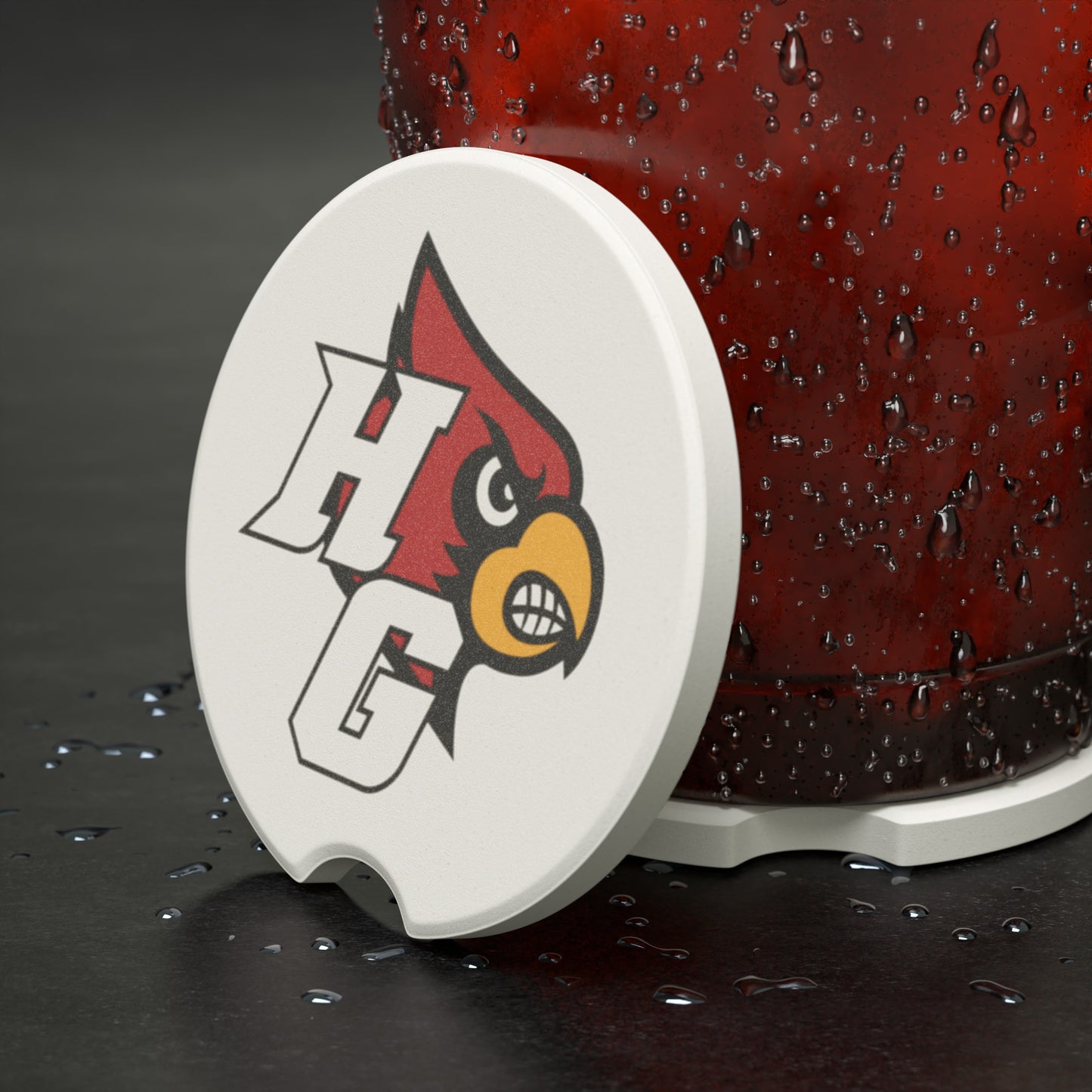 HG Cardinal - Soapstone Car Coaster