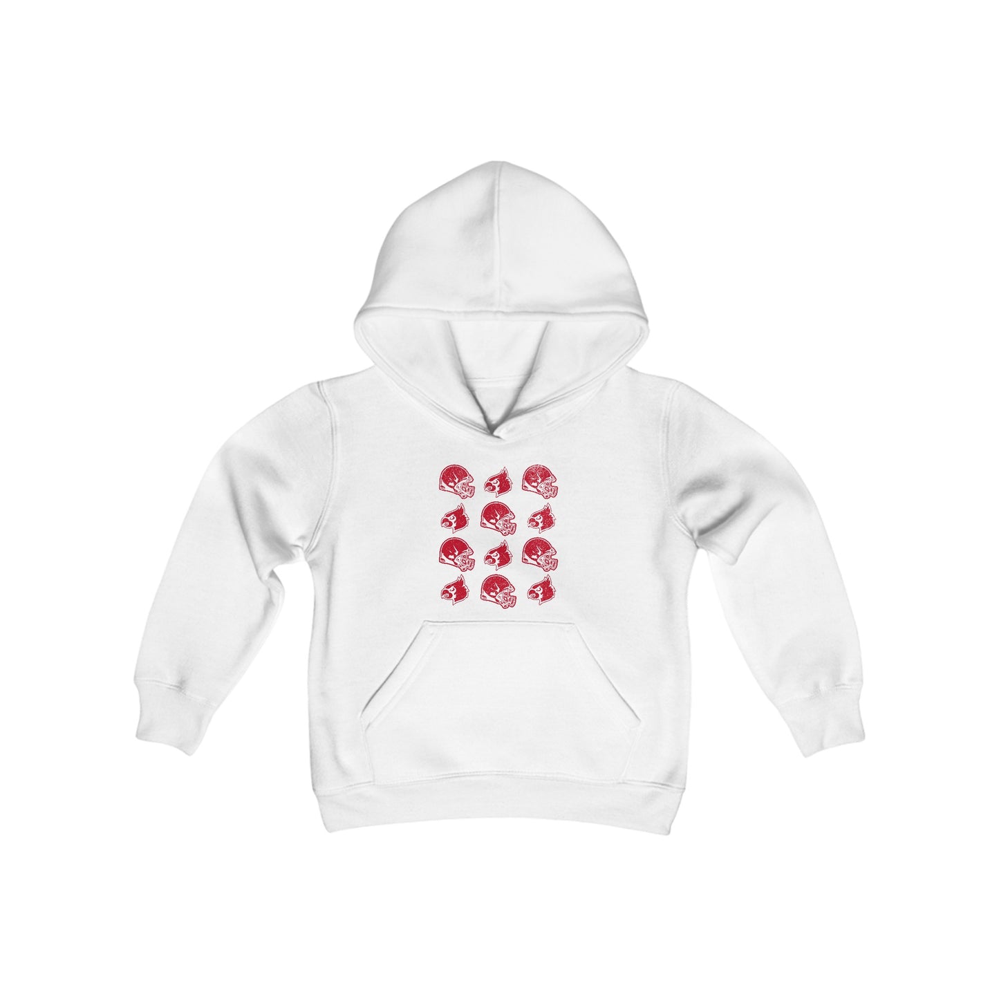 Vintage Helmets and Cardinals - Youth Heavy Blend Hooded Sweatshirt