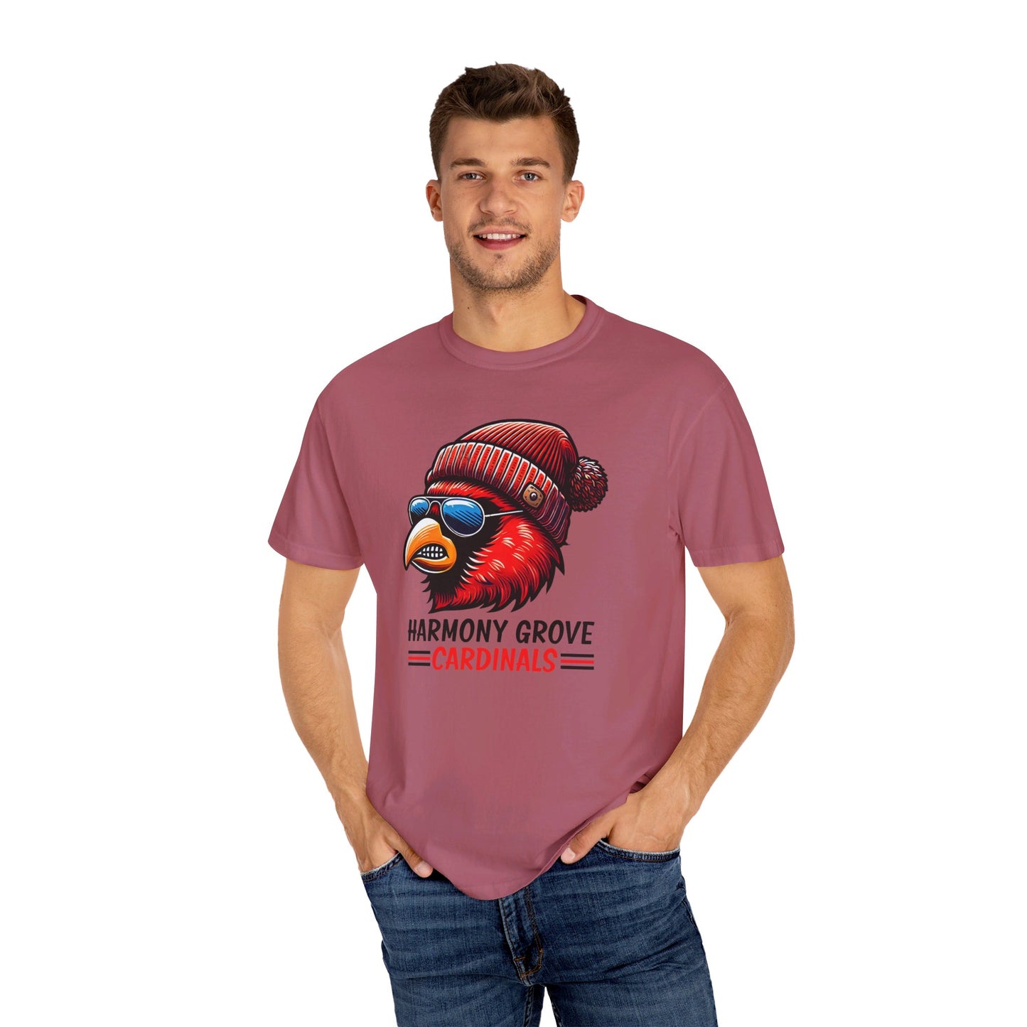 Hipster Harmony Grove Cardinals - Comfort Colors T-shirt
