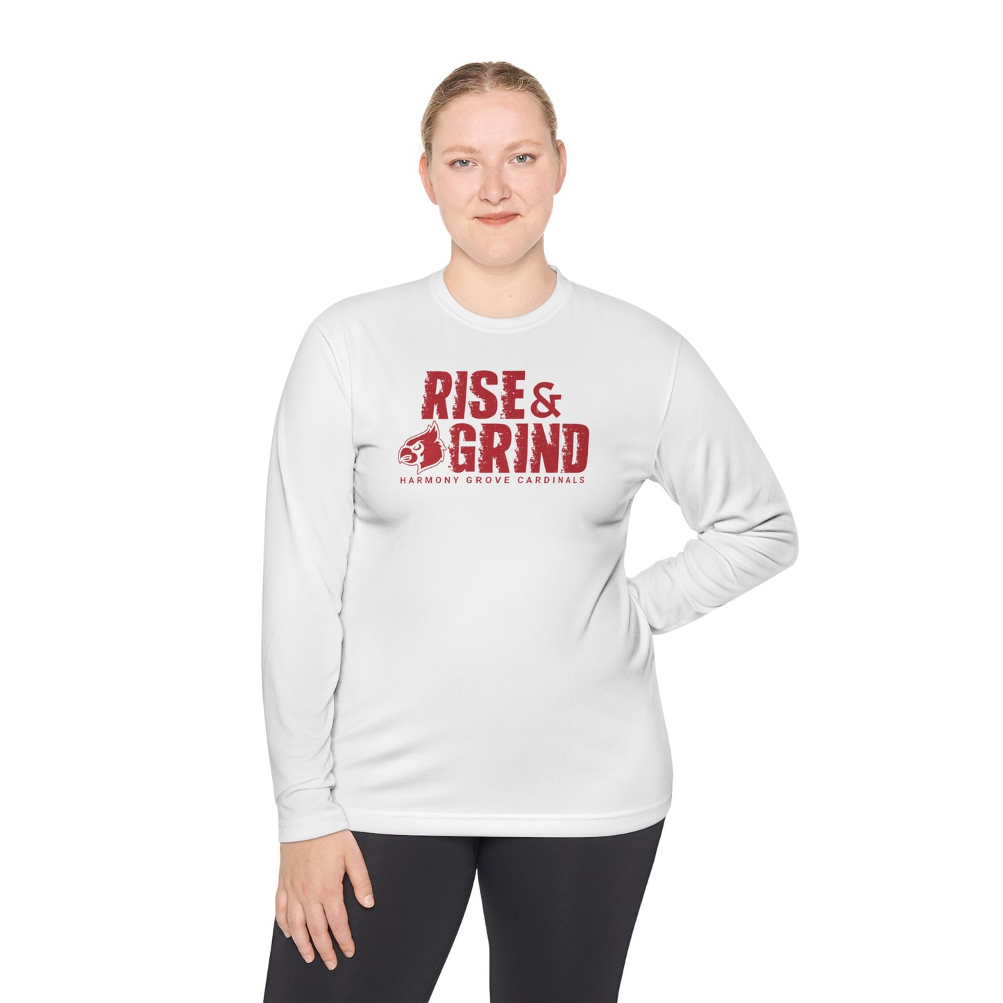 Rise and Grind Cardinal - Dryfit Long Sleeve Tee