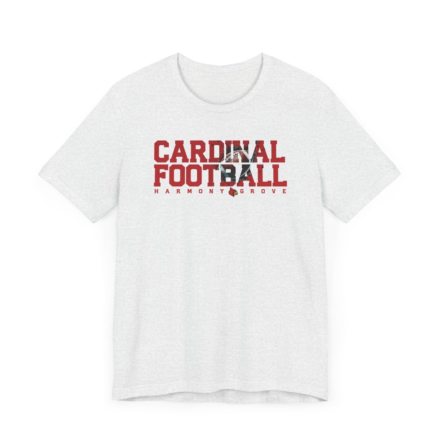 Cardinal Football Harmony Grove - Bella + Canvas Short Sleeve Tee