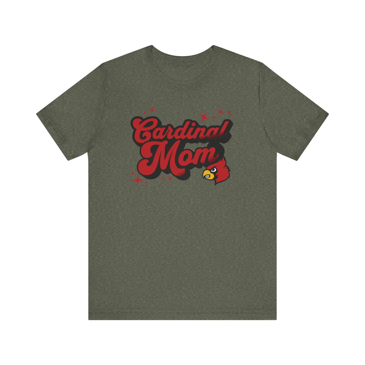 Groovy Cardinal Mom - Bella + Canvas Short Sleeve Tee