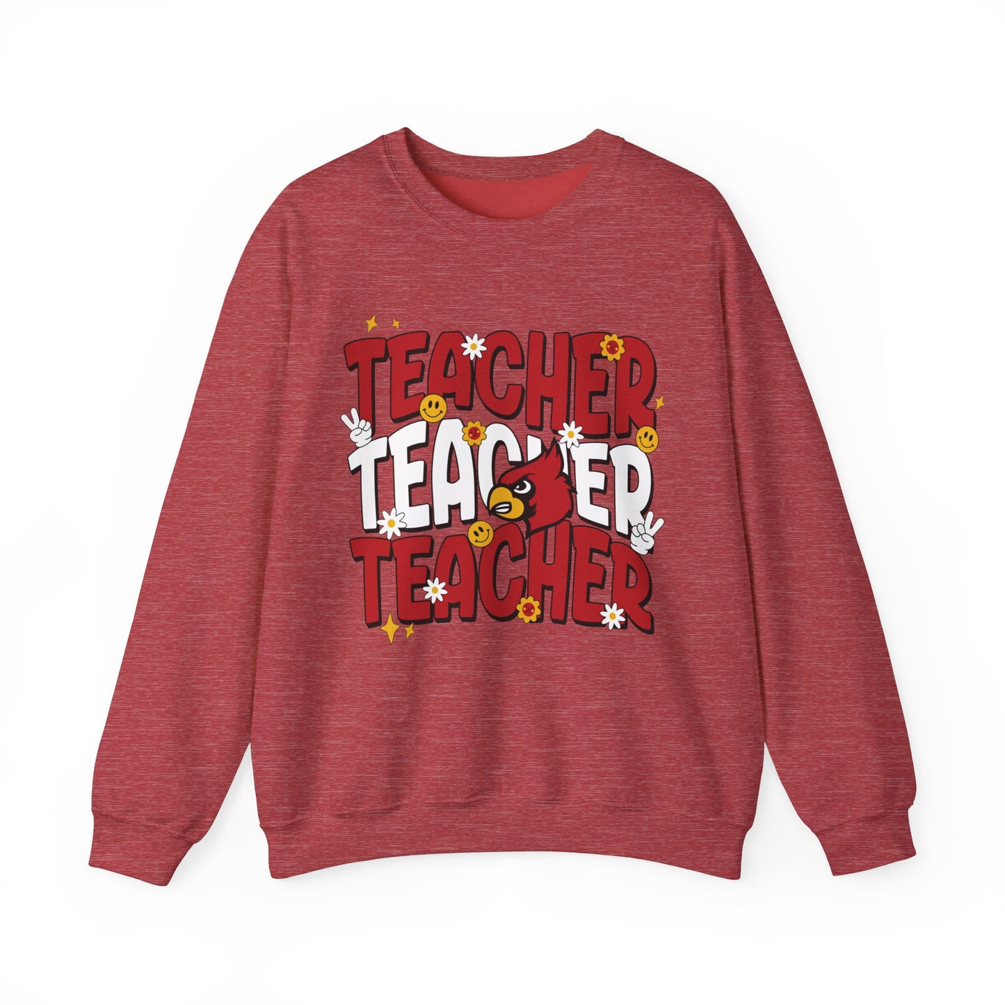 Groovy Teacher 3 - Unisex Heavy Blend™ Crewneck Sweatshirt