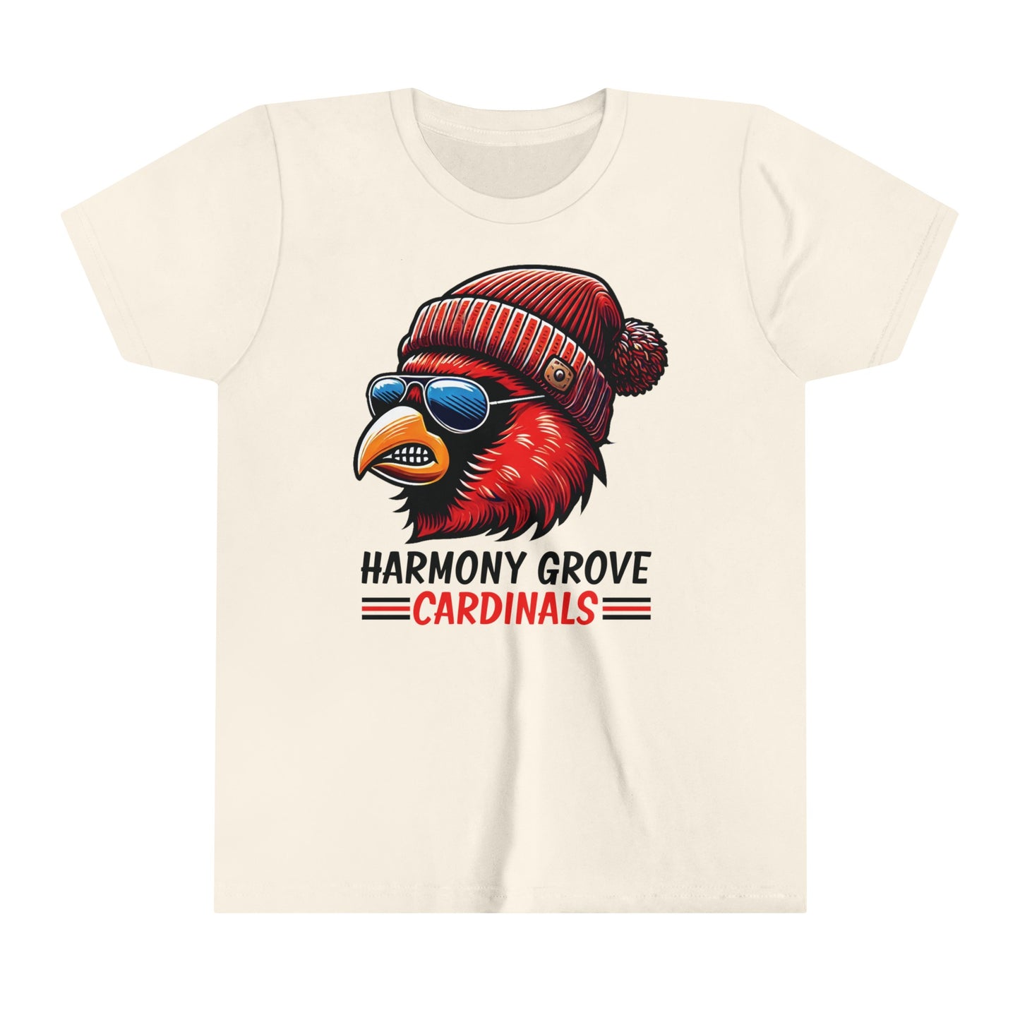 Hipster Harmony Grove Cardinal - Bella + Canvas Youth Tee