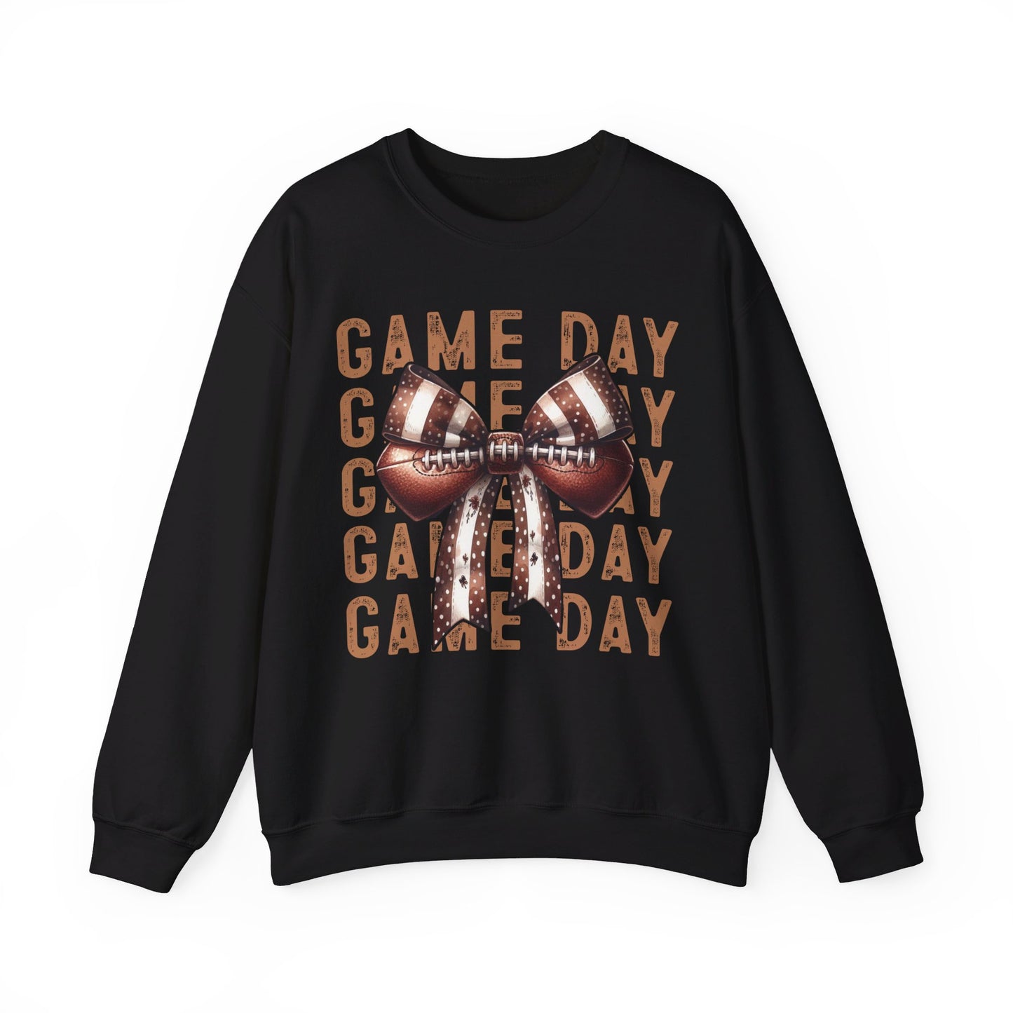 Game Day Football Bow - Unisex Heavy Blend™ Crewneck Sweatshirt