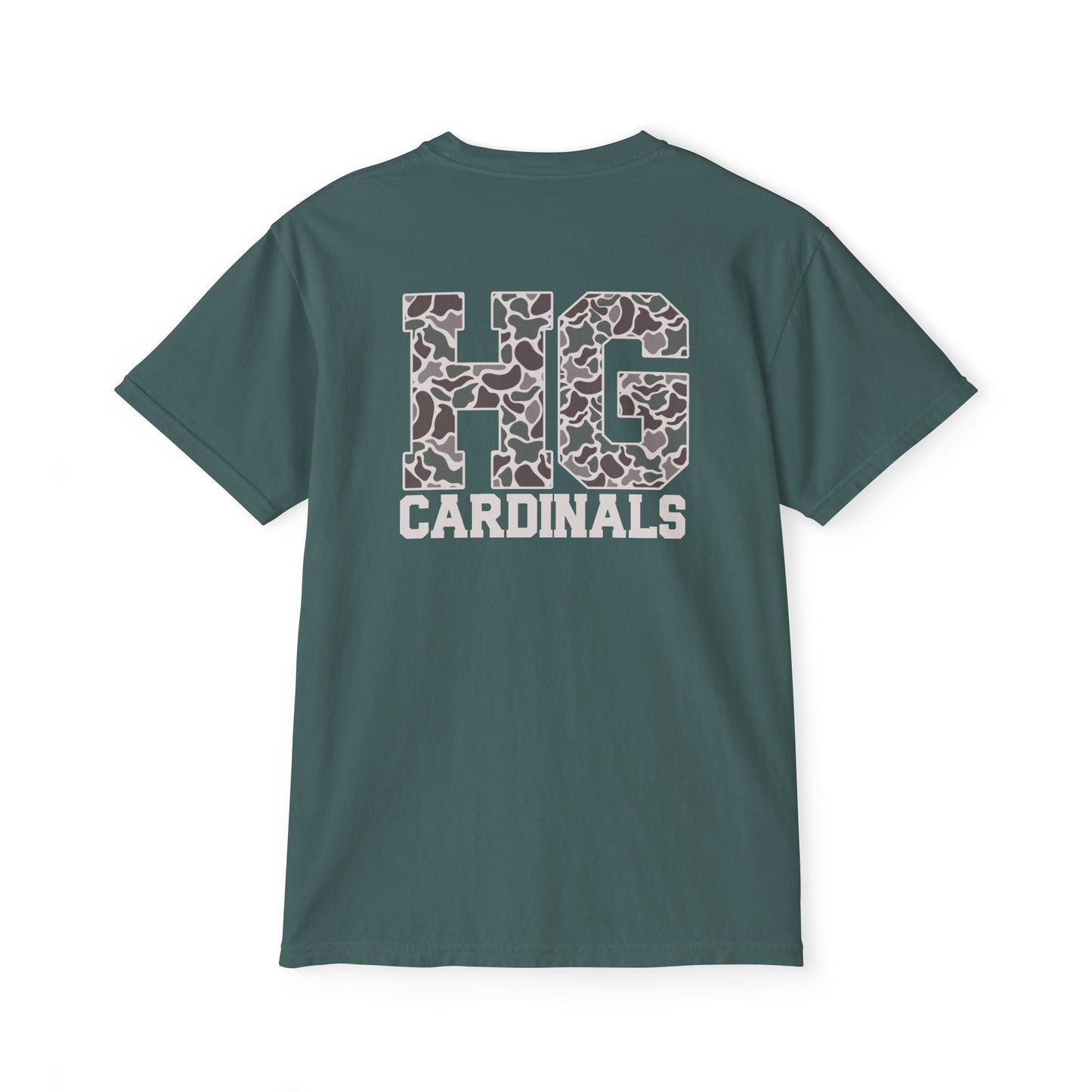 Unisex Pocket T-Shirt Cardinal + HG - Comfort Colors Tshirt