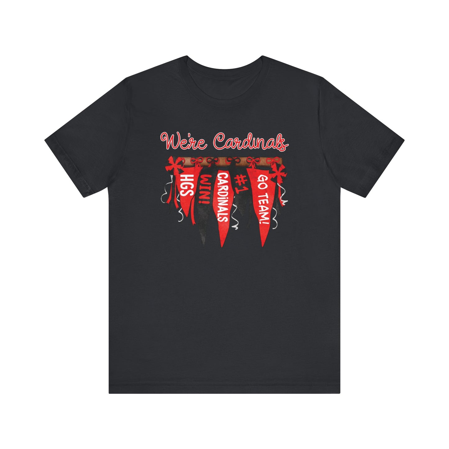 Cardinals Pennant Banner - Bella + Canvas Short Sleeve Tee