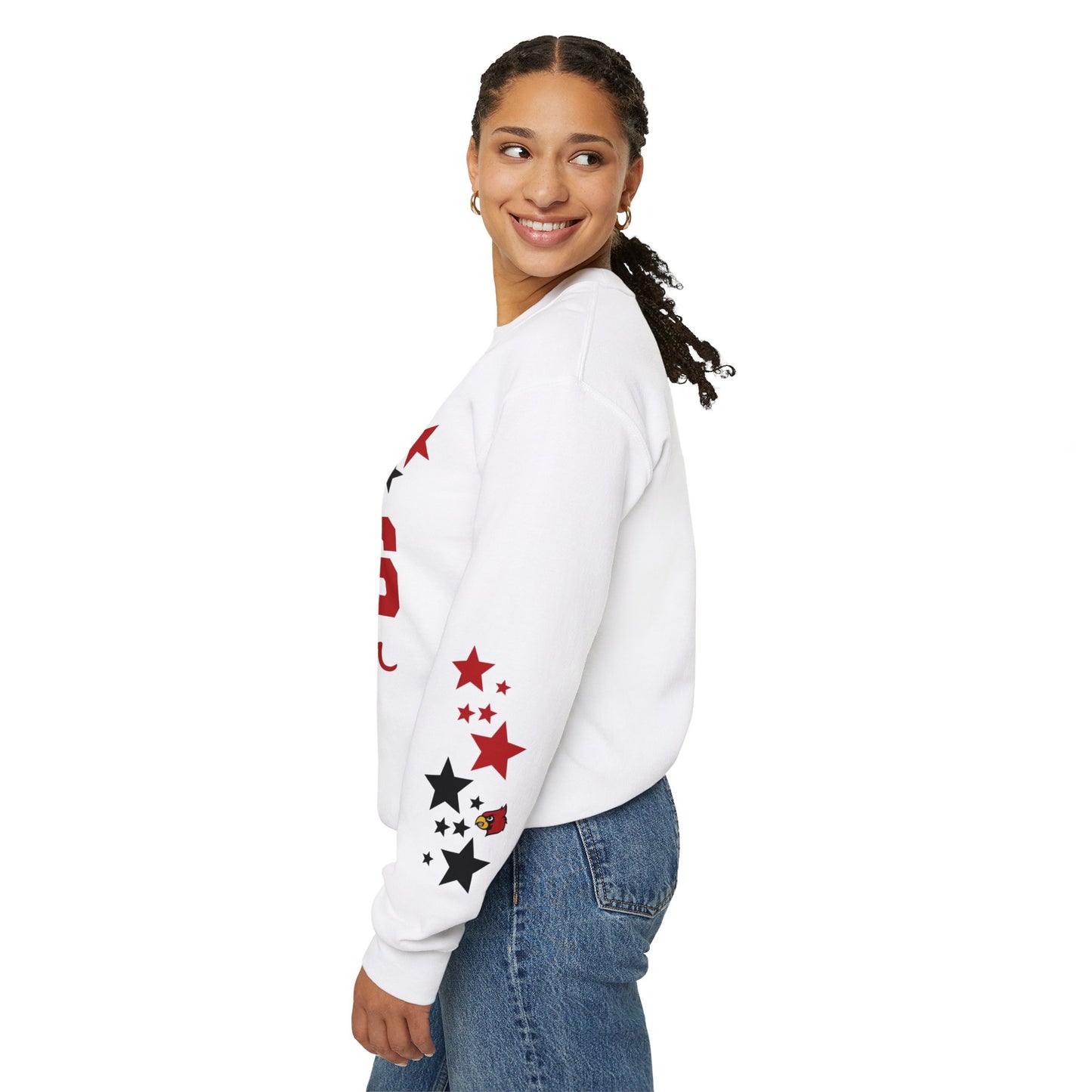 Cardinals Nation with Star Sleeves - Unisex Heavy Blend™ Crewneck Sweatshirt