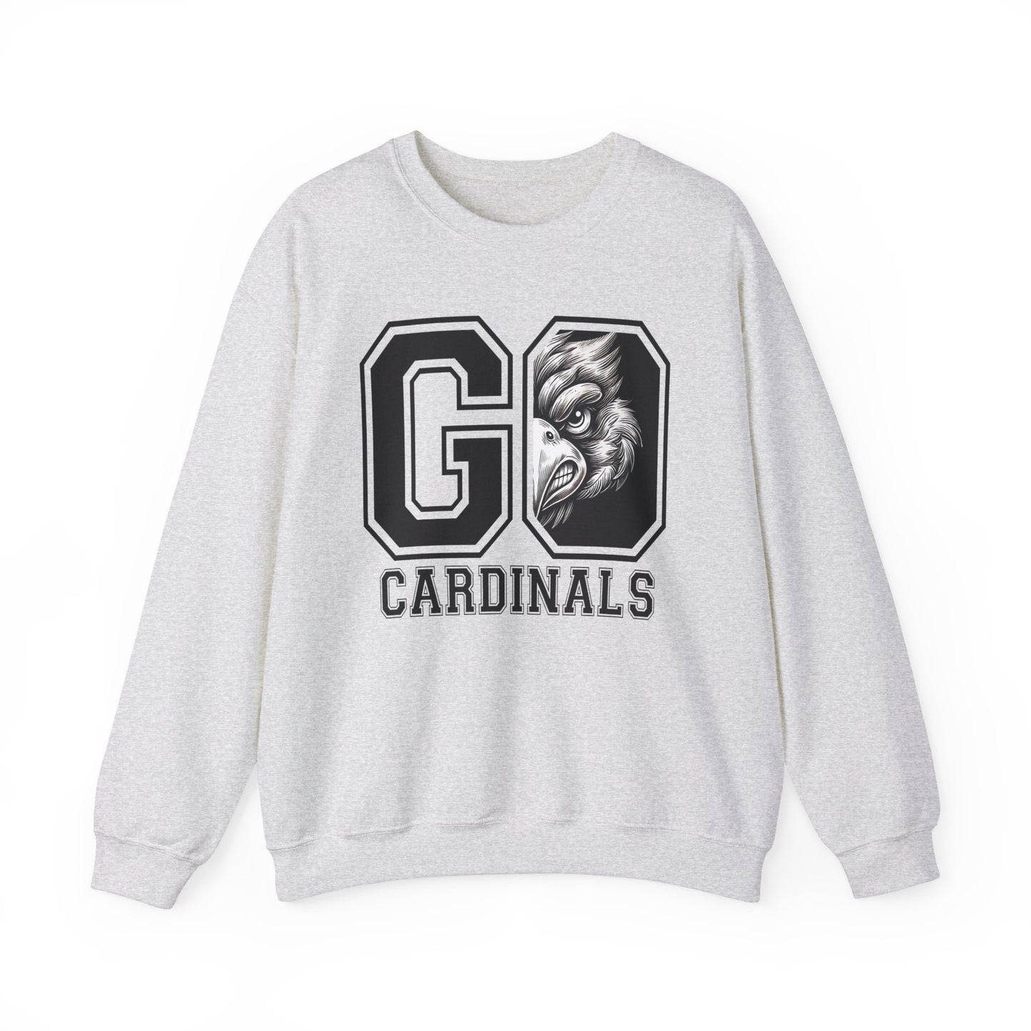 Go Cardinals Black and White - Unisex Heavy Blend™ Crewneck Sweatshirt