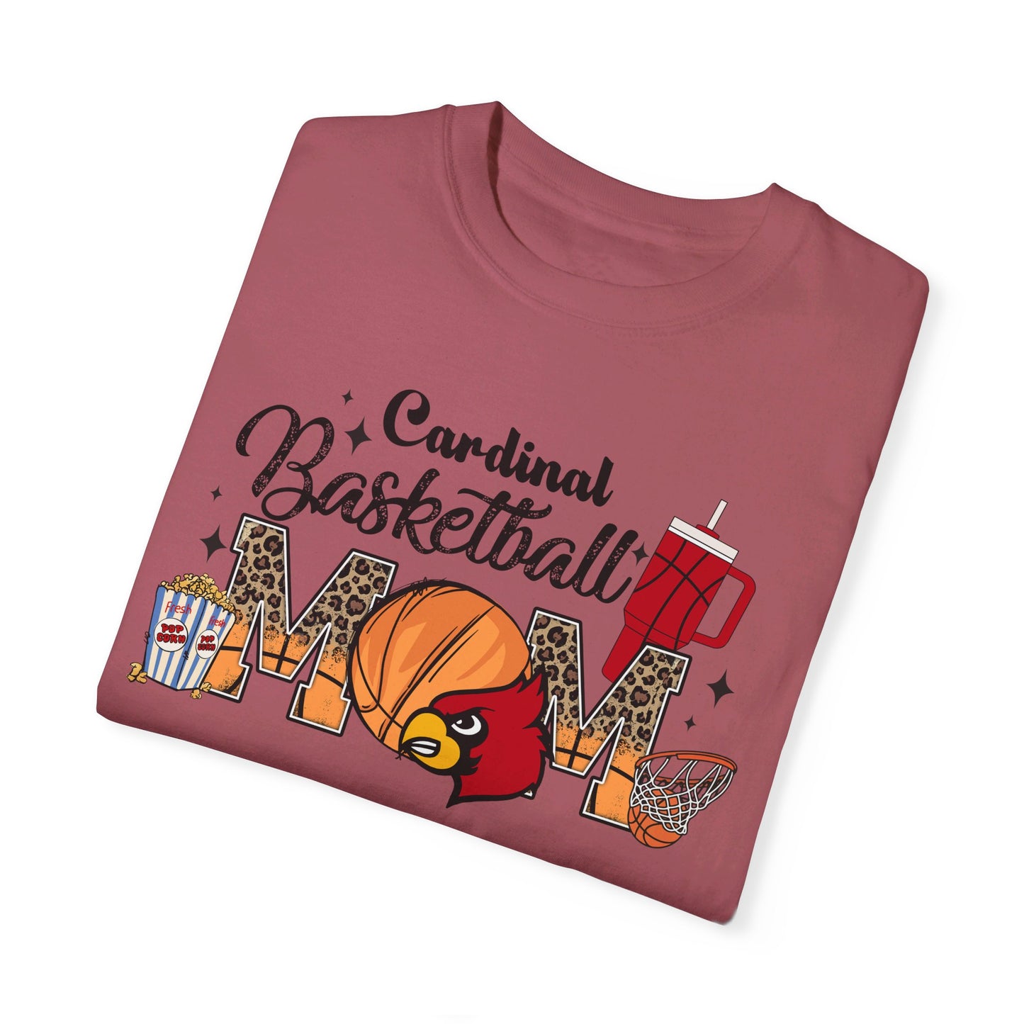 Cardinal Basketball Mom - Comfort Colors T-shirt