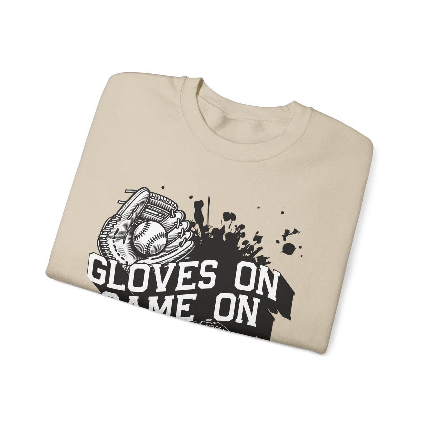 Gloves on Game On Softball and Baseball - Unisex Heavy Blend™ Crewneck Sweatshirt